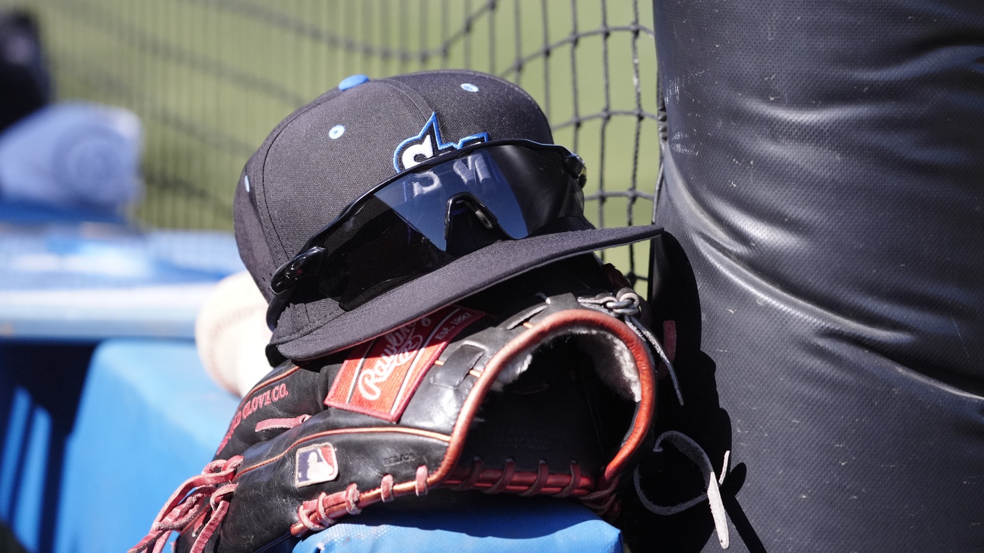 Baseball Stock Photo - Glove and Hat with Sunglasses