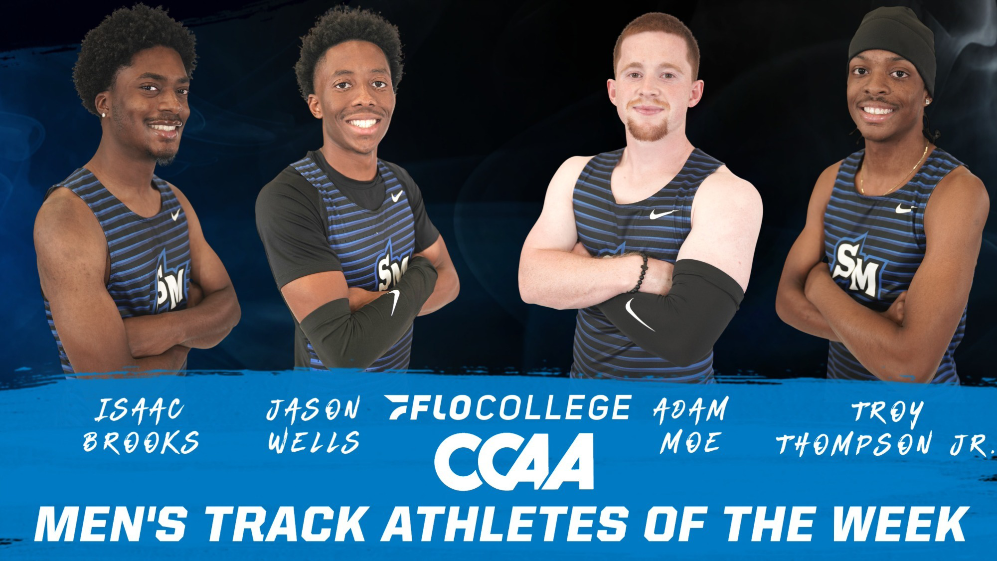 CCAA Men's Track Athletes of the Week - CSUSM 4x100-Meter Relay Team - Isaac Brooks, Jason Wells, Adam Moe, Troy Thompson Jr.