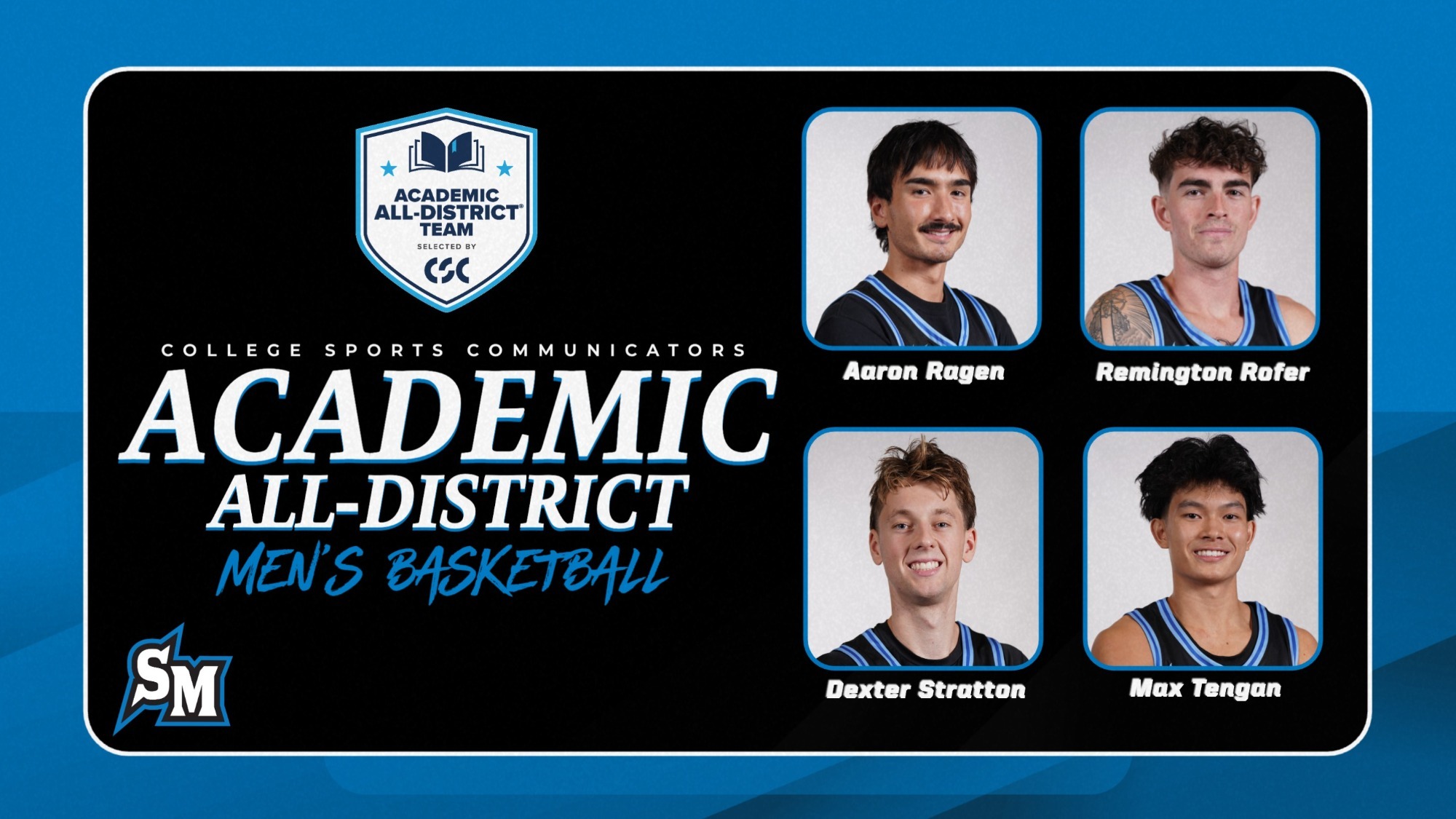 2025-26 CSC Academic All-District Team - Aaron Ragen, Remington Rofer, Dexter Stratton, Max Tengan