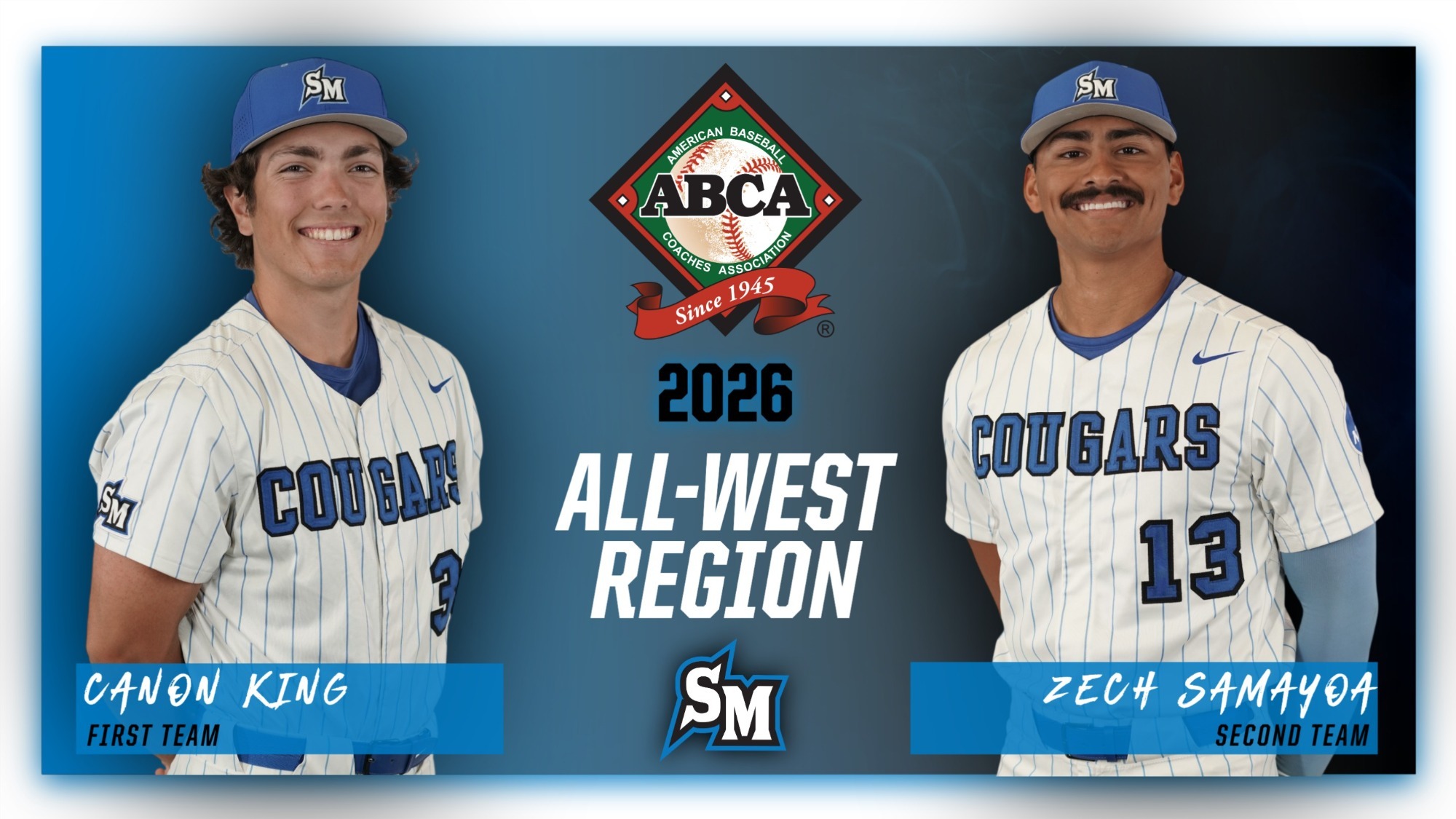 2026 ABCA/Rawlings All-West Region: Canon King - First Team, Zech Samayoa - Second Team