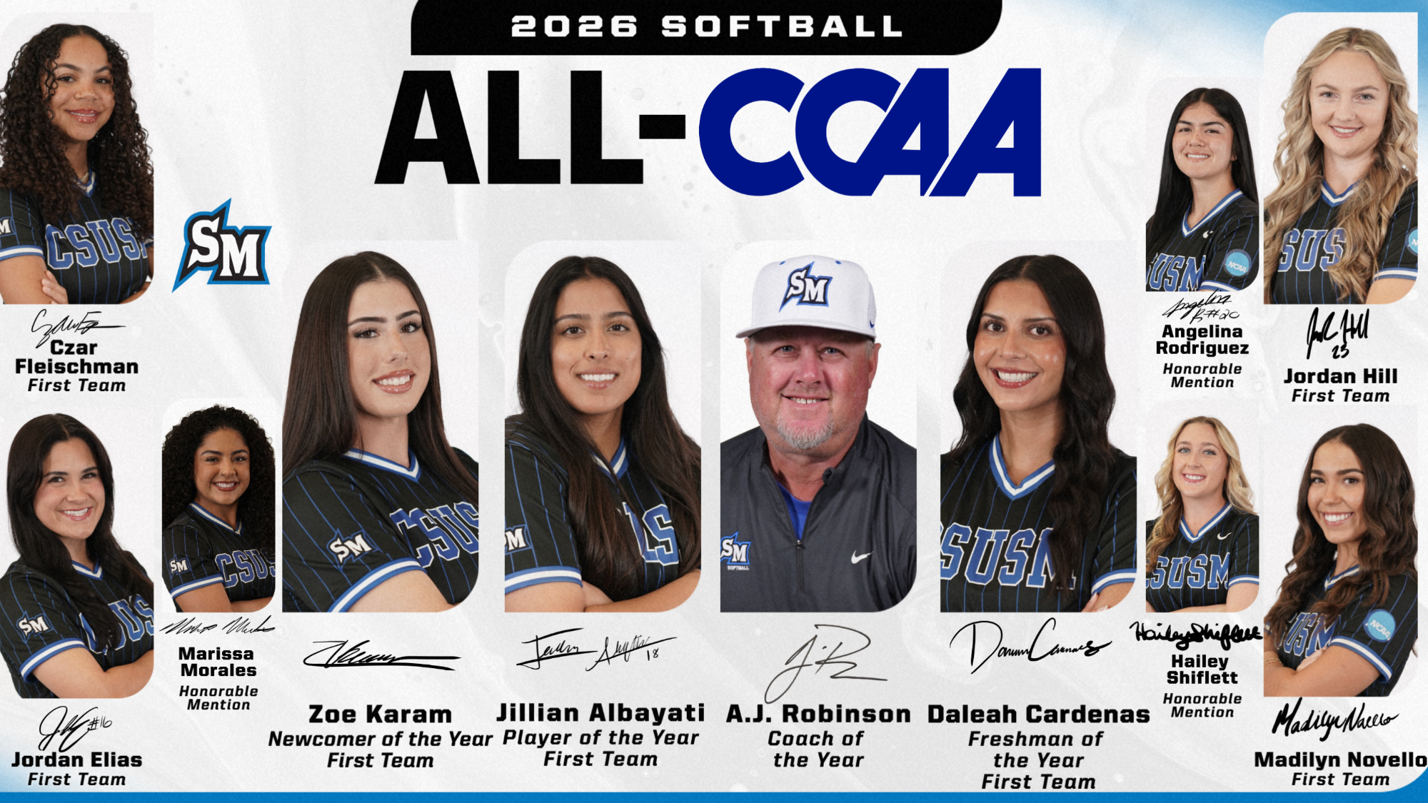 2026 All-CCAA softball