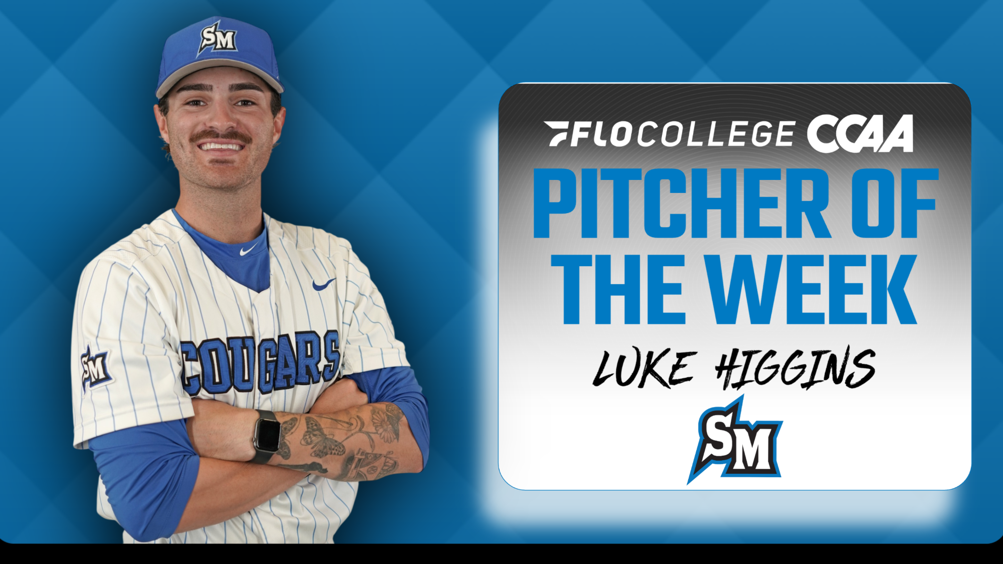 Luke Higgins - CCAA Pitcher of the Week