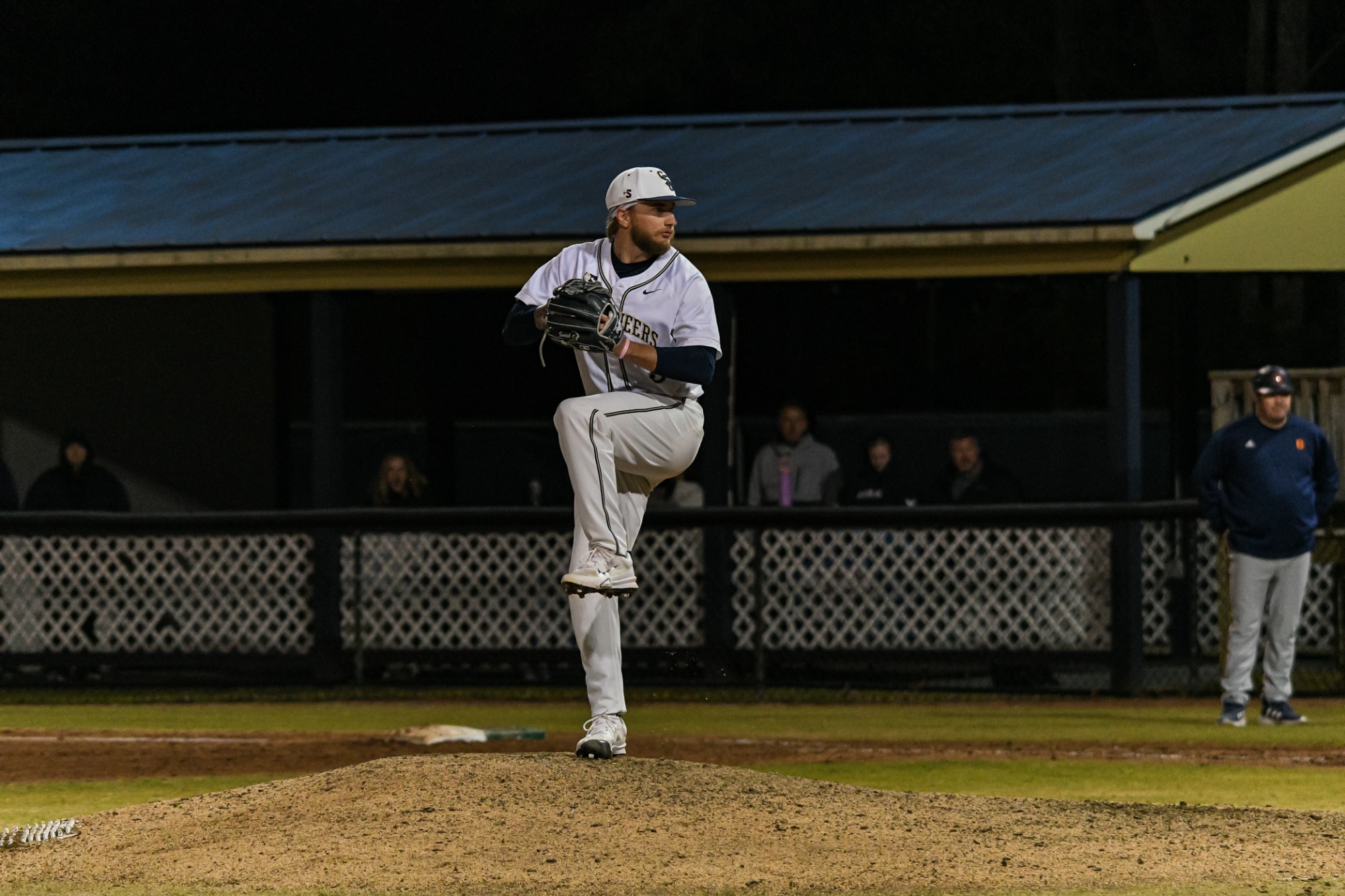 Charleston, S.C. —  in Division 1 men’s baseball action between Charleston Southern University and Bucknell University on February 14, 2026, at Charleston Singleton Baseball Complex.Charleston Southern won 8–5.(Mandatory Credit: Arthur Ellis Photography)
