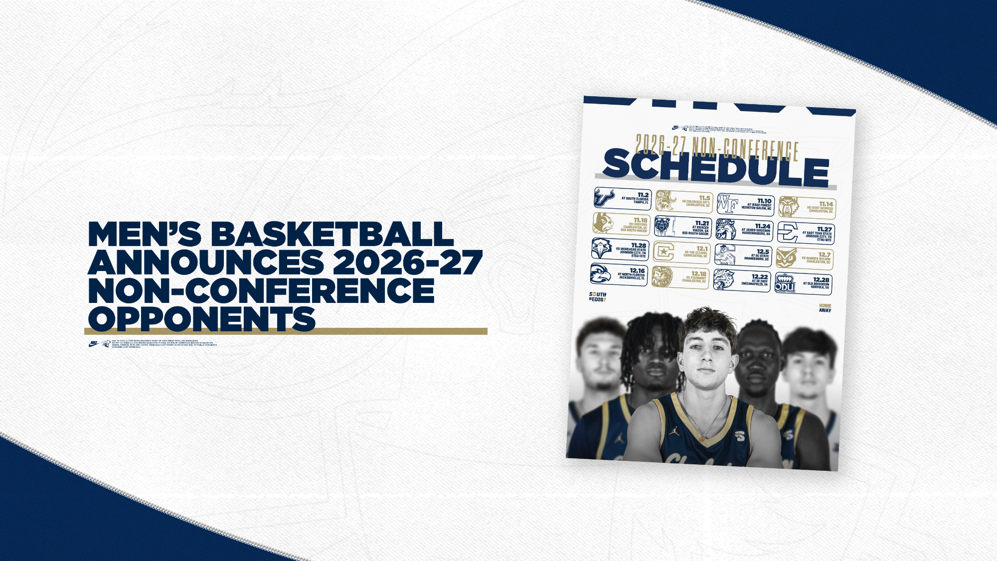 MBB Non-Conference Opponents Announcement