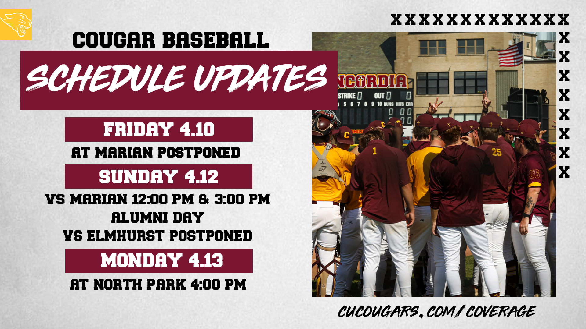 BSB Schedule Updates