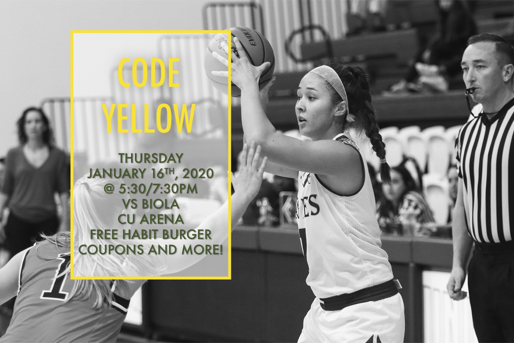 Code Yellow WBB MBB Jan 16 2020 vs Biola
