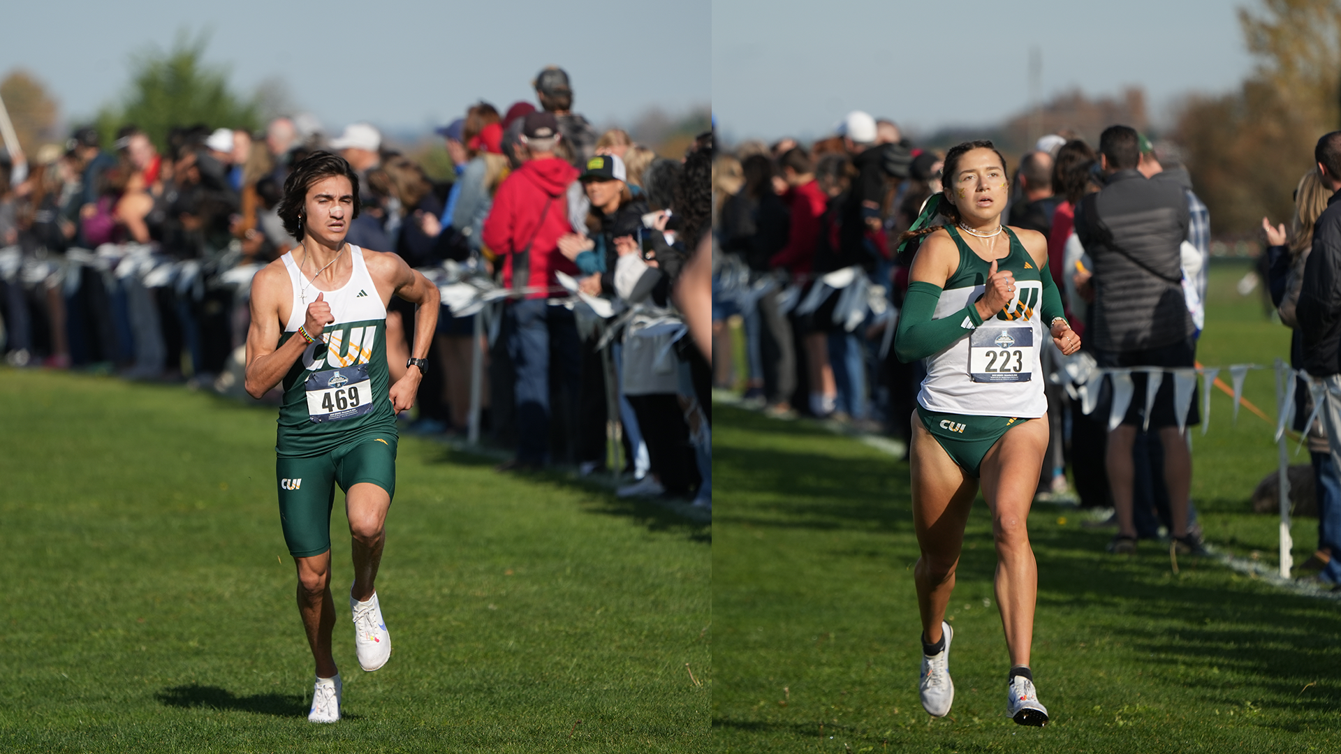 Noah Plaza & Ania Kapustka 2025 XC Regional Race split screen