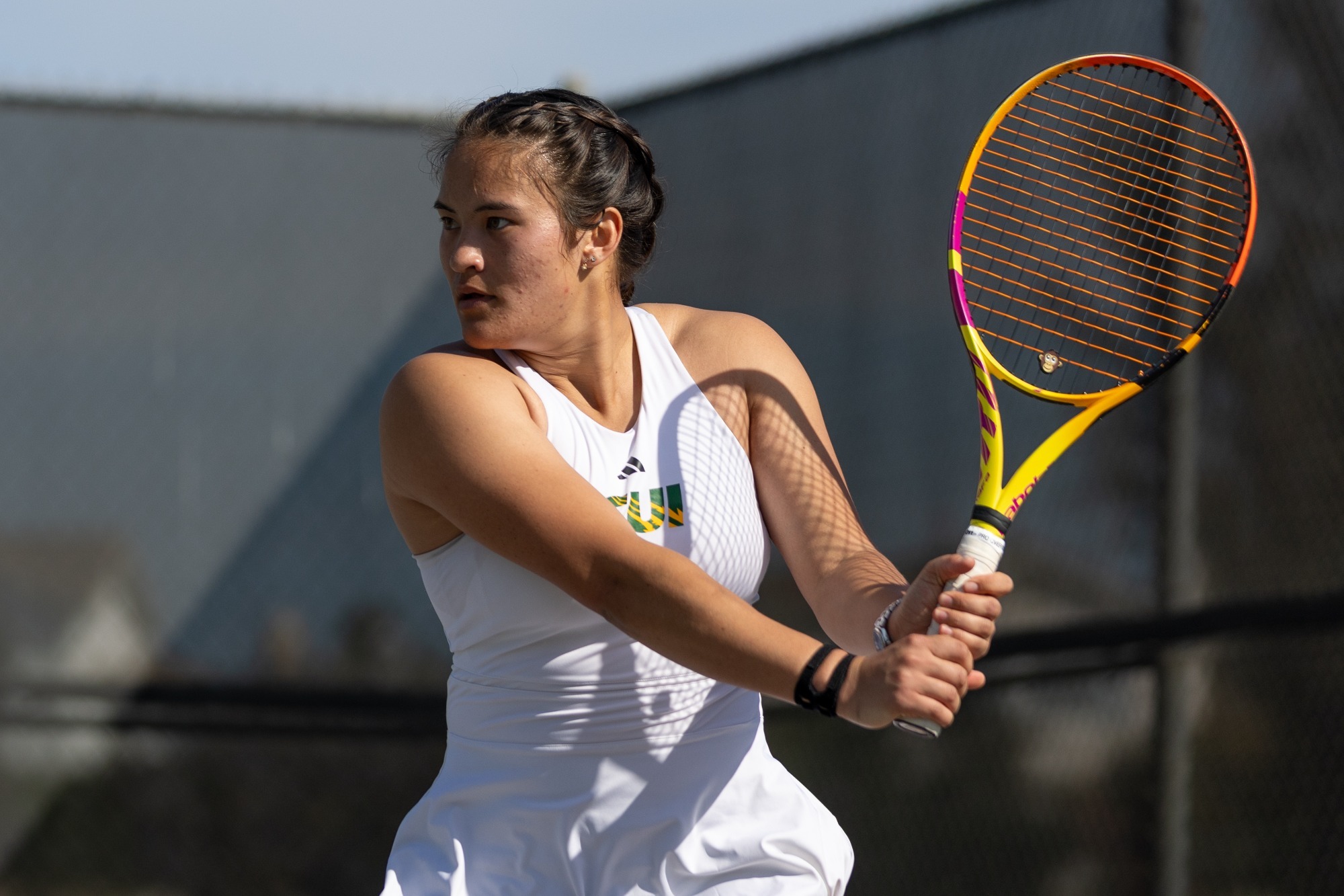 Bryn Johnson focussed on the next play