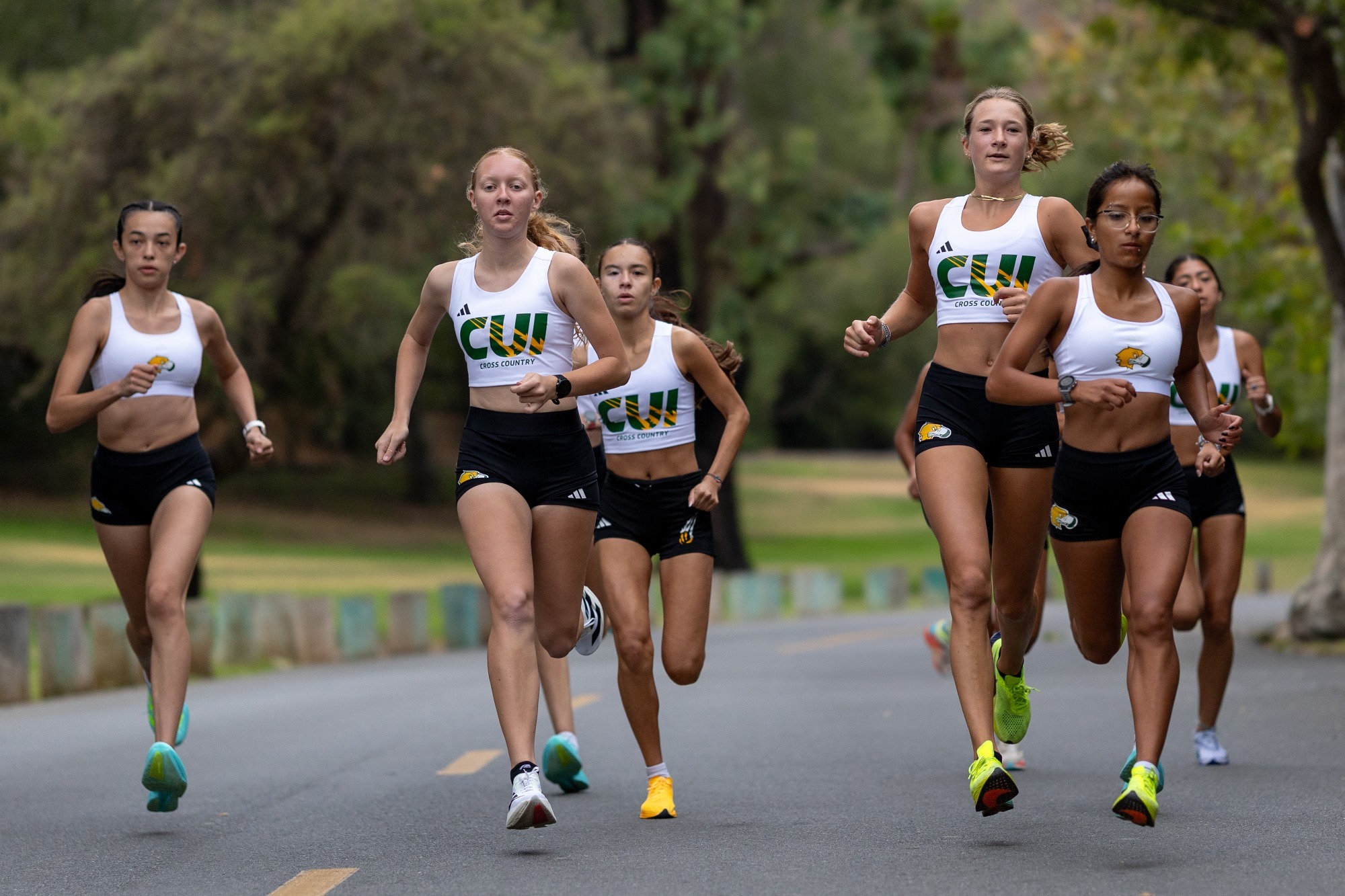 Women's Cross Country practice run early 2025 group