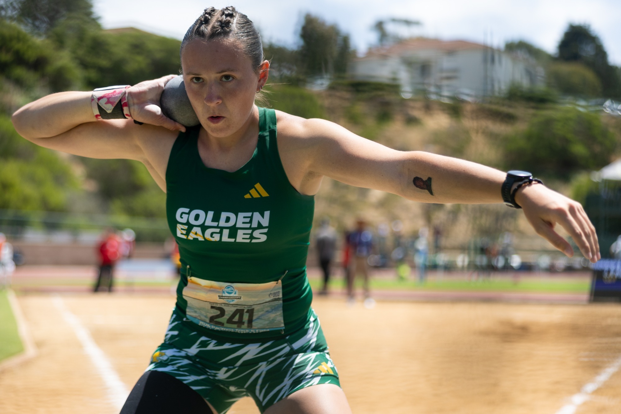 Julia Pisenti shot put at 2026 PacWest Championships