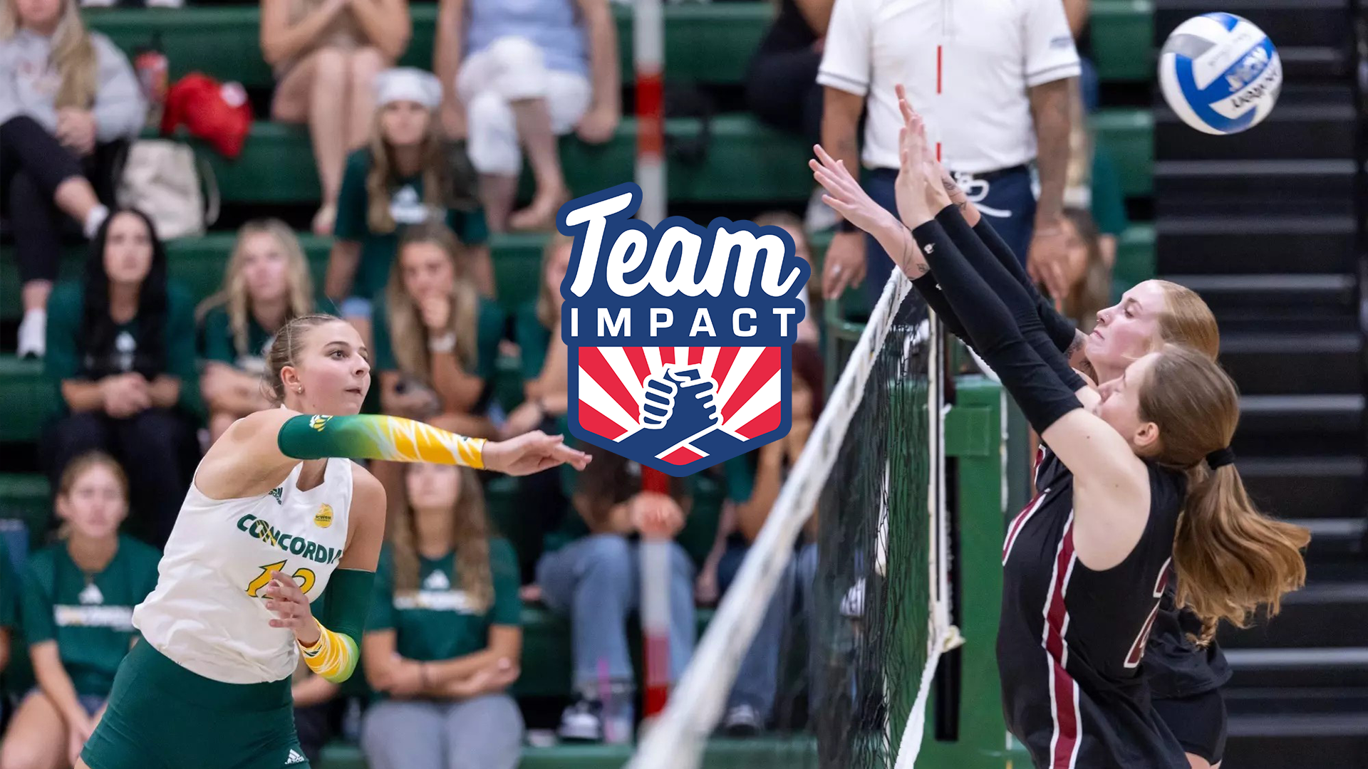 Mattie Prior with Team IMPACT logo