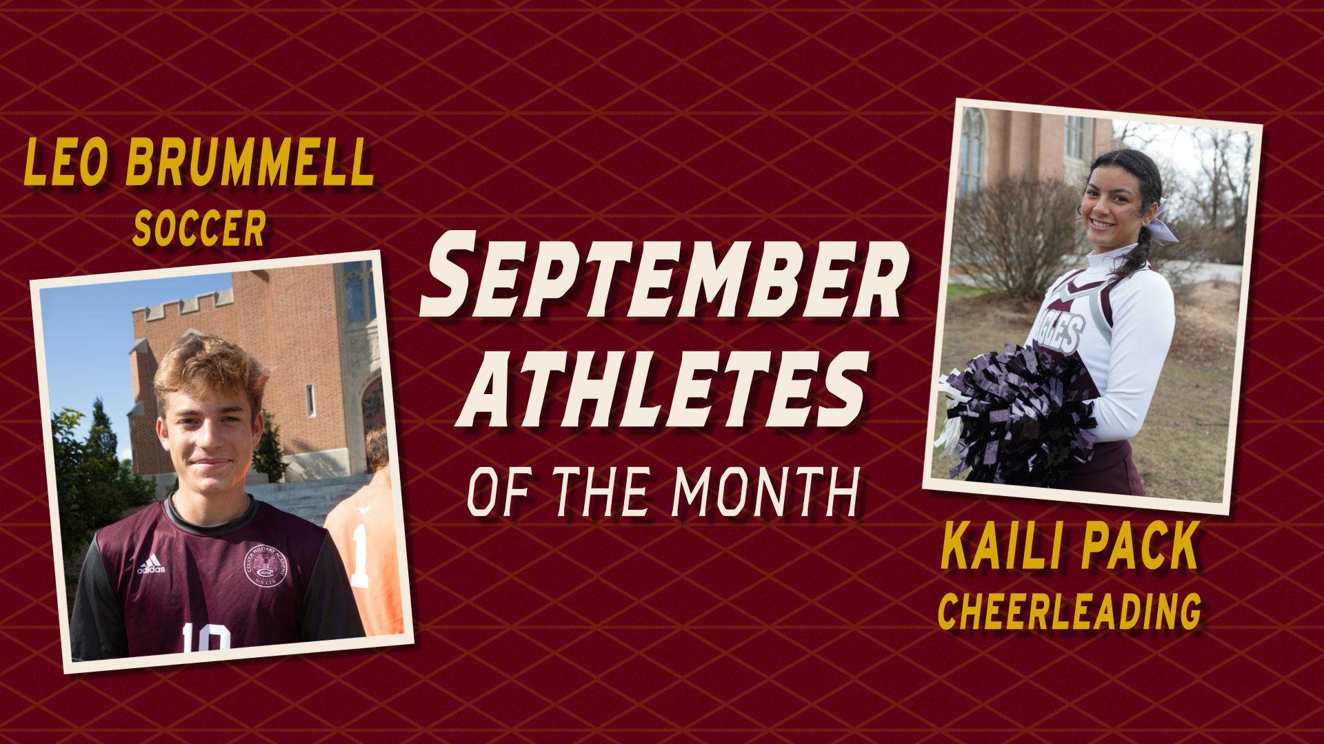 Pack and Brummell awarded September athletes of the month Culver