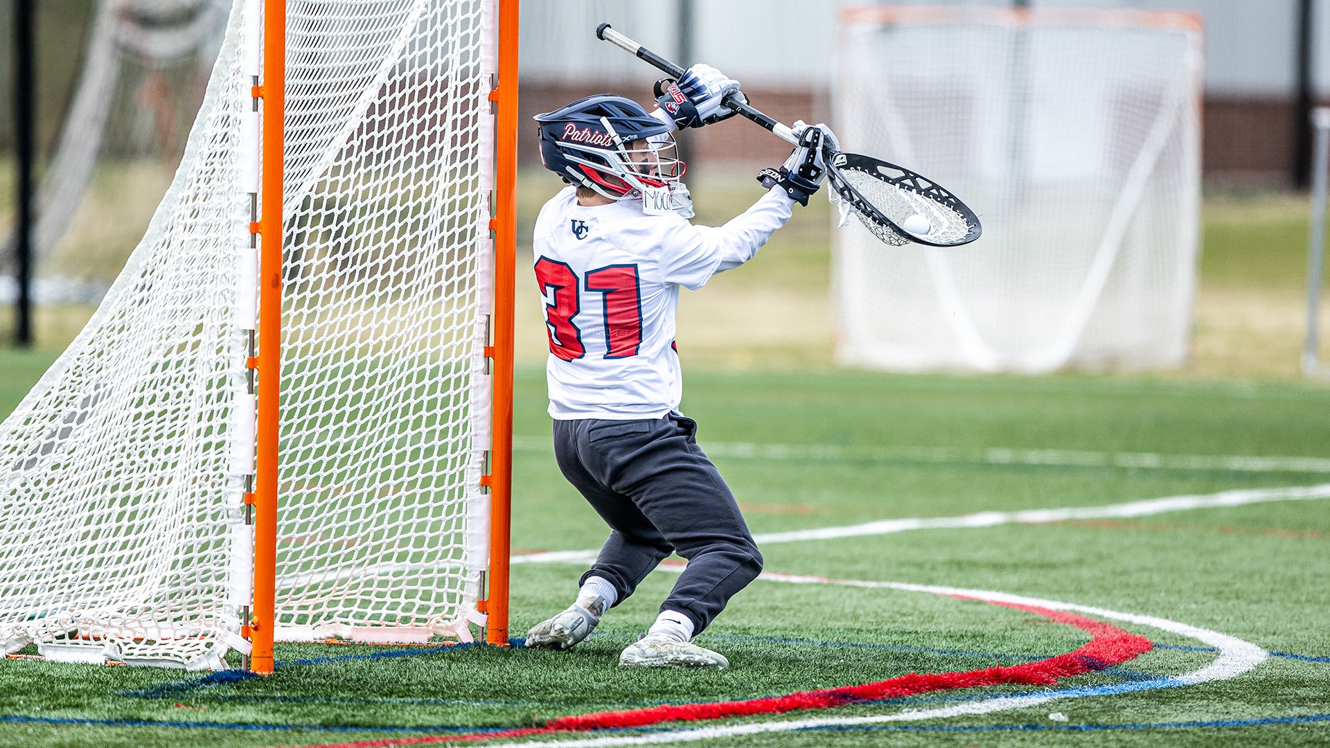 Nathan Foskey making a save