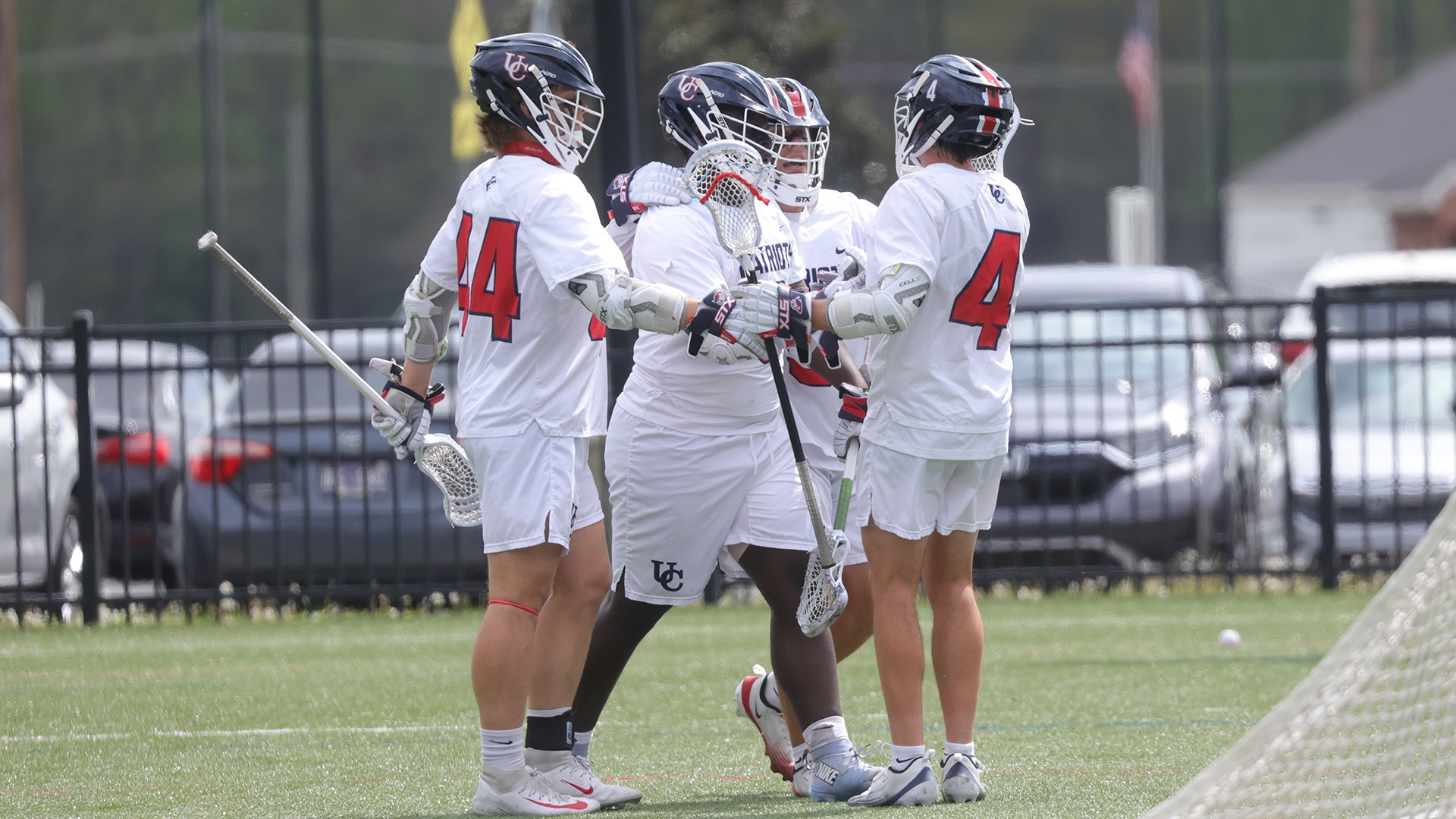 Players celebrating goal 