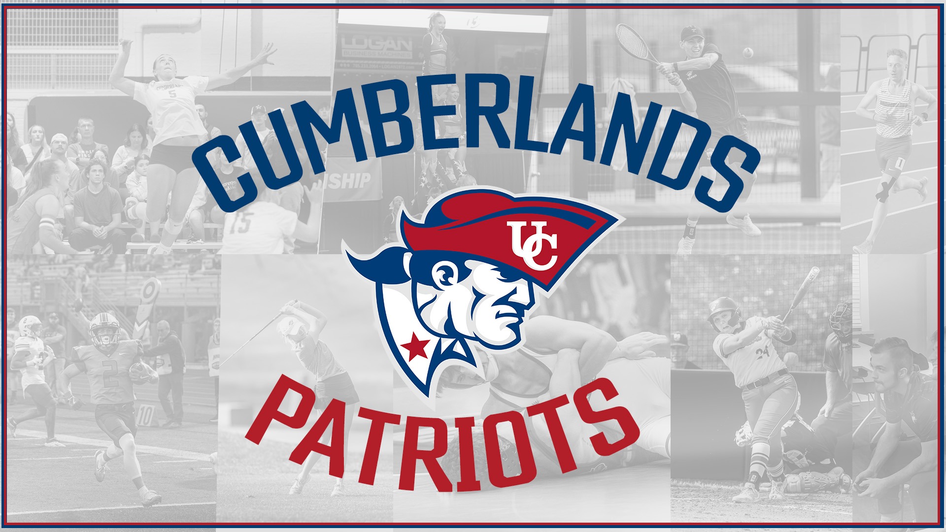 Patriots header featuring action shots of student-athletes