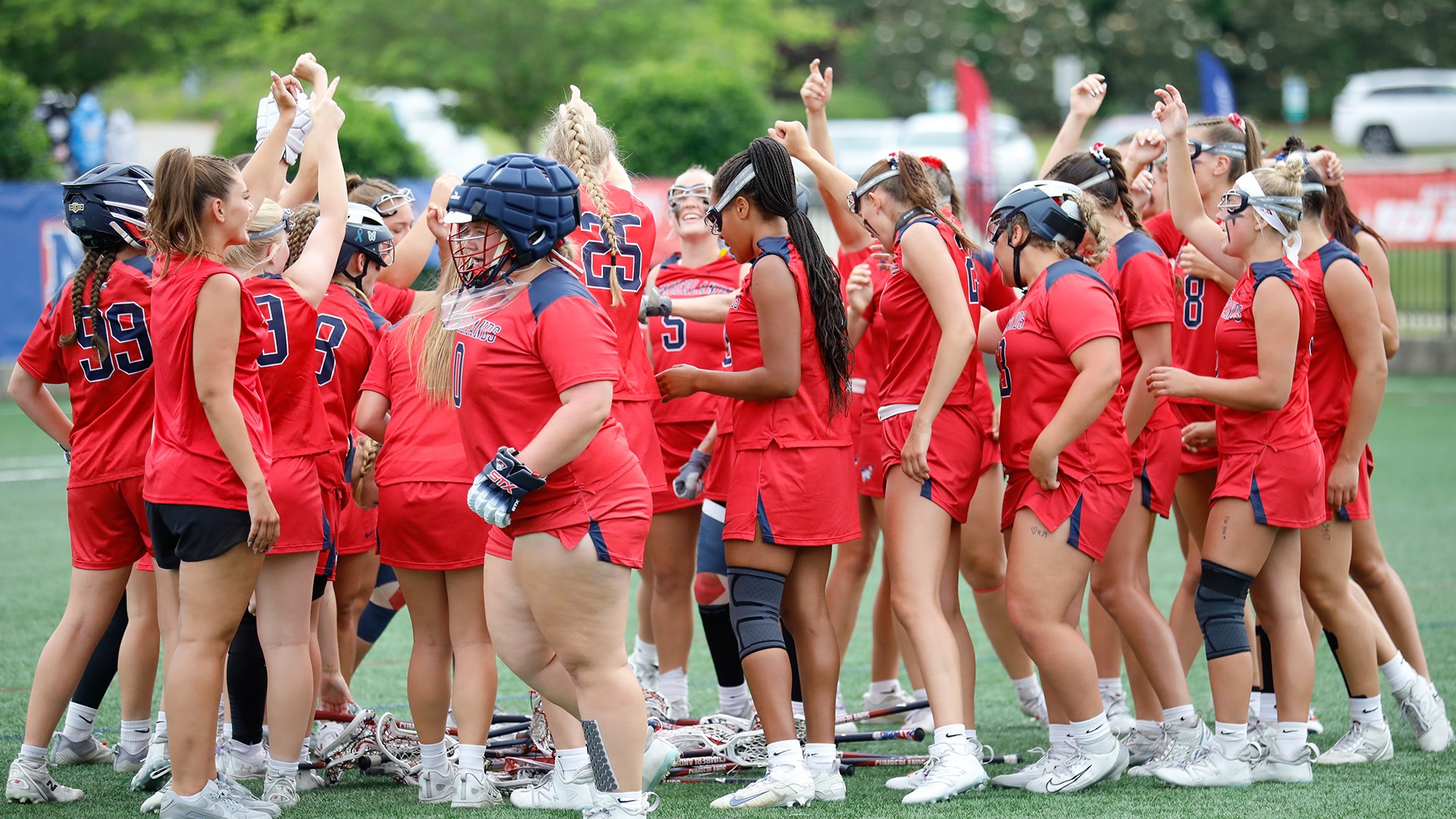 WLAX Postgame celebration