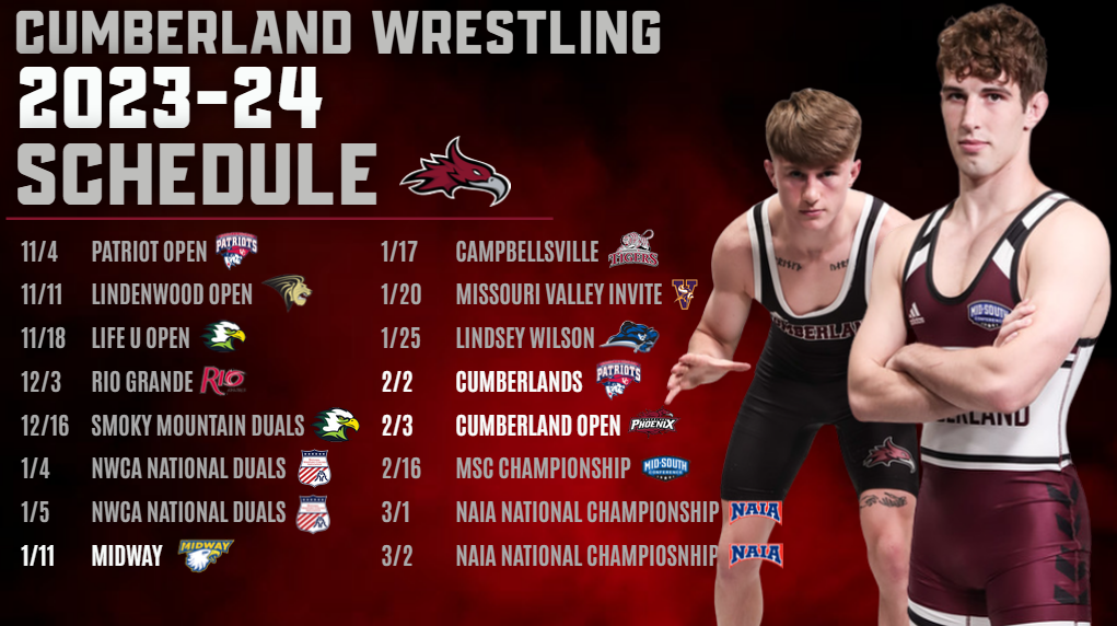 Cumberland Wrestling Unveils 202324 Schedule Cumberland University