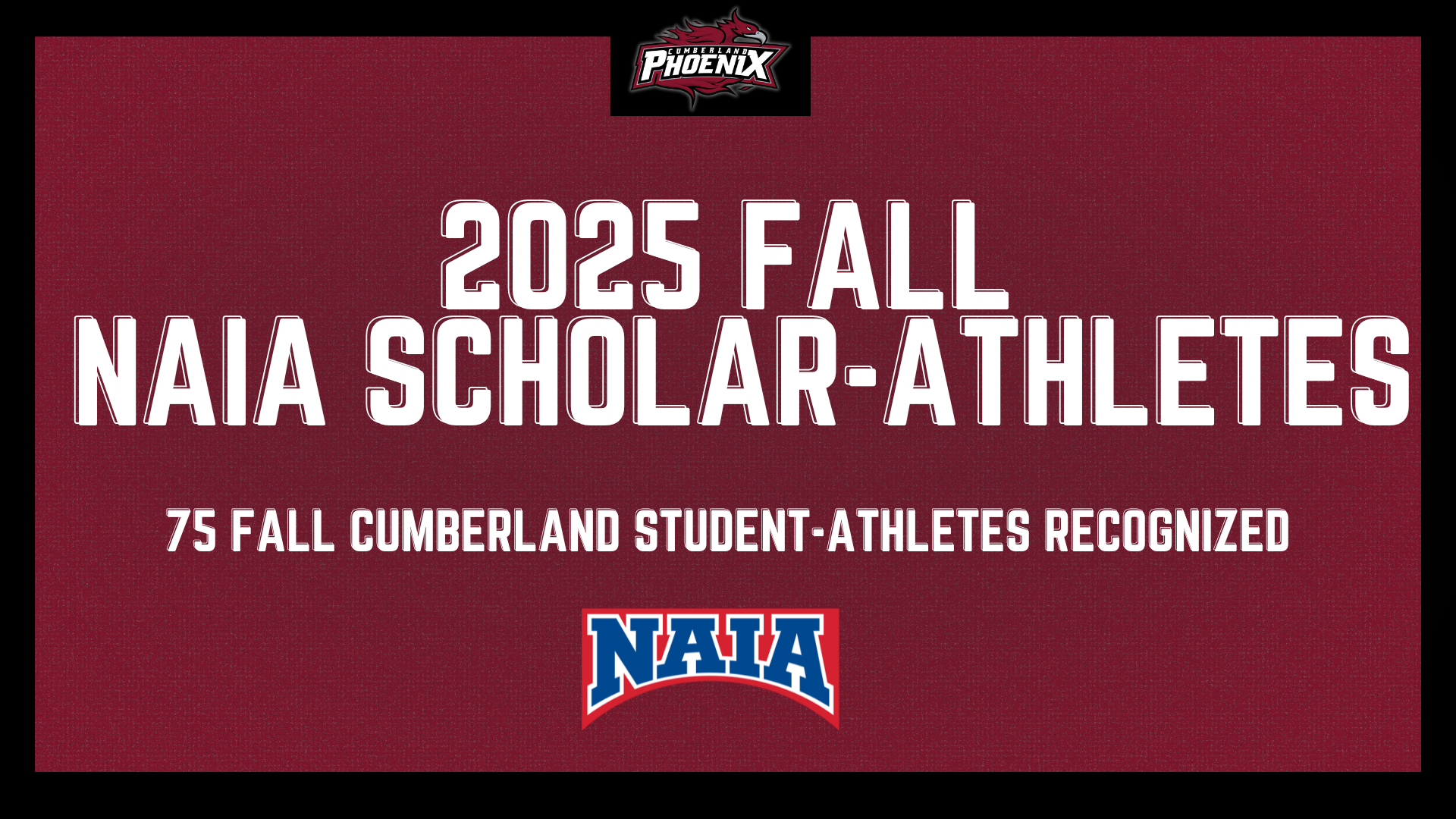 Fall NAIA Scholar-Athletes
