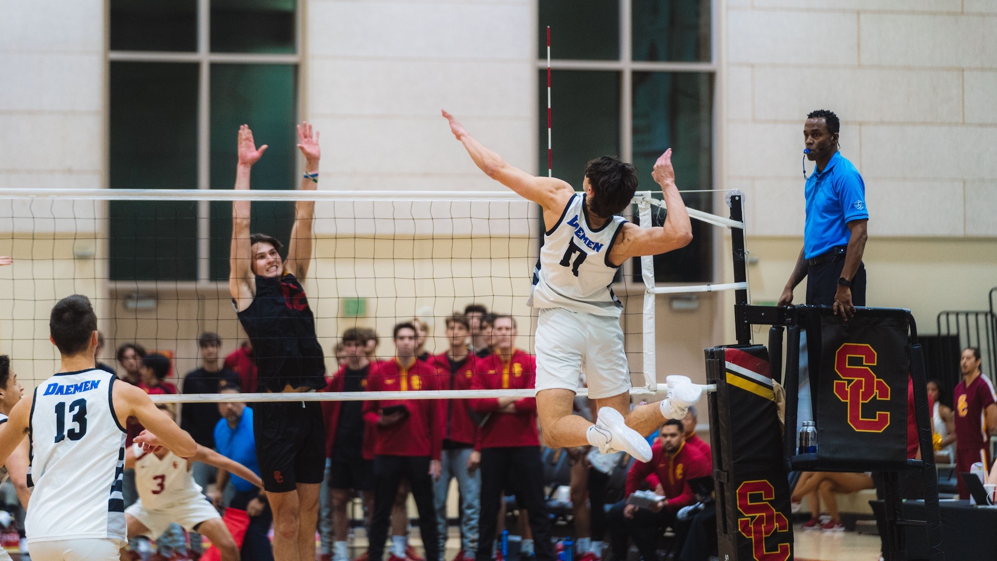 Patrick Mullen goes for the kill against USC