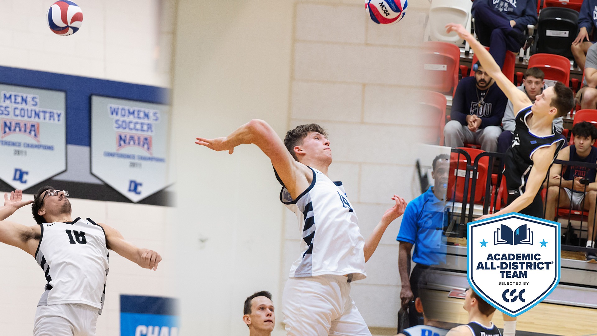 Men's Volleyball 2025 CSC Academic All-District Graphic