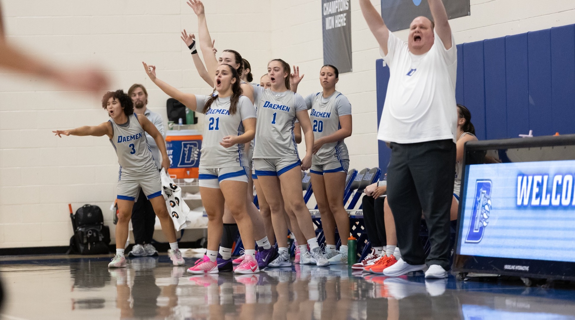 WBB Bench Celebration