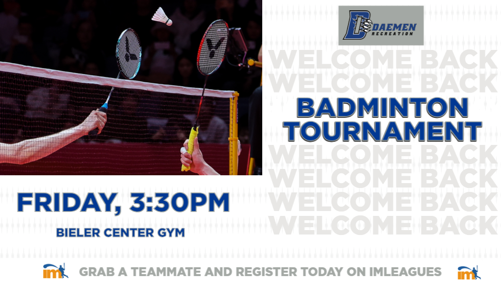 Welcome Back Badminton 2026 Graphic