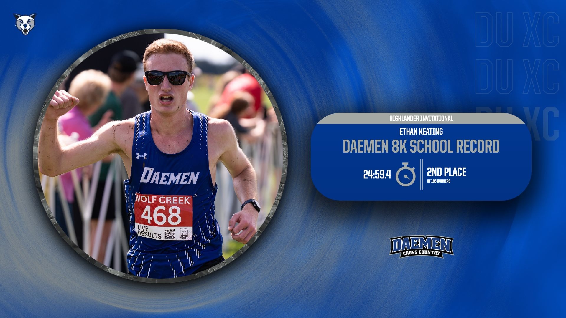 Keating breaks 8K record