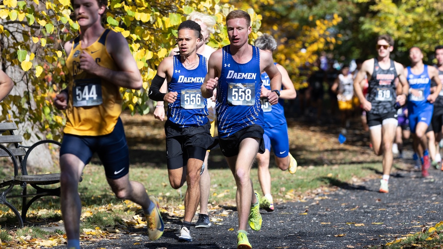 Ethan Keating and CJ Johnson race at the Canisius Alumni Classic