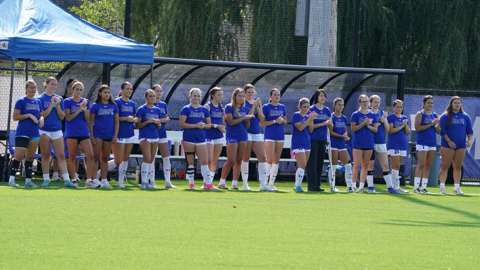 Women's soccer bench 