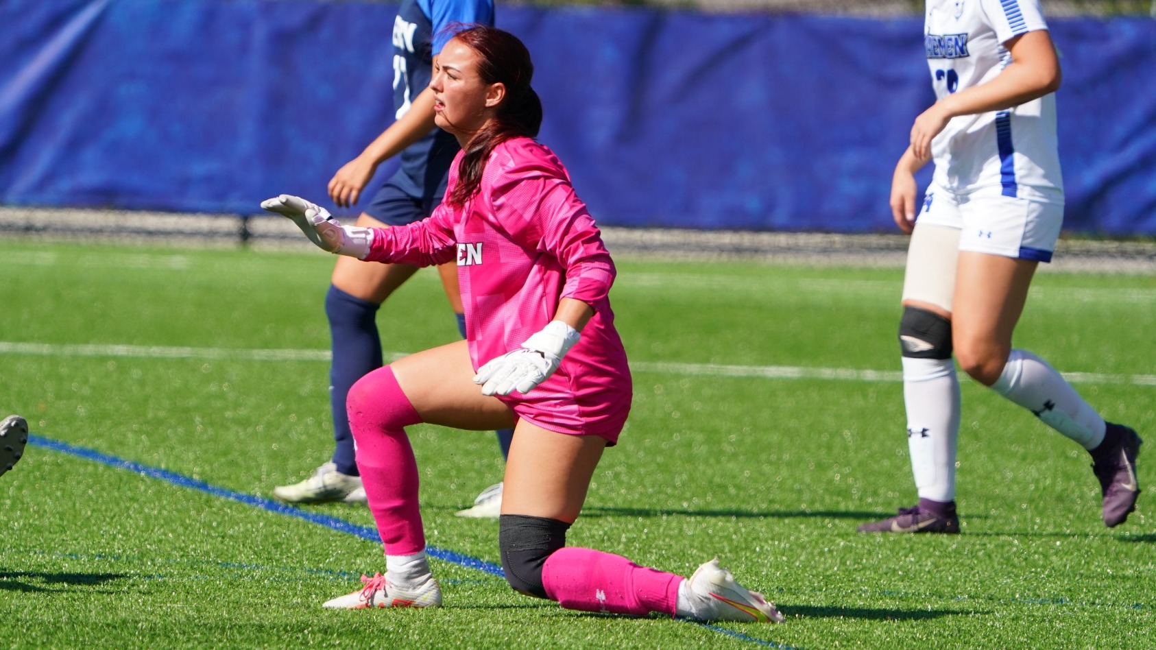Rylee Kumer makes a save