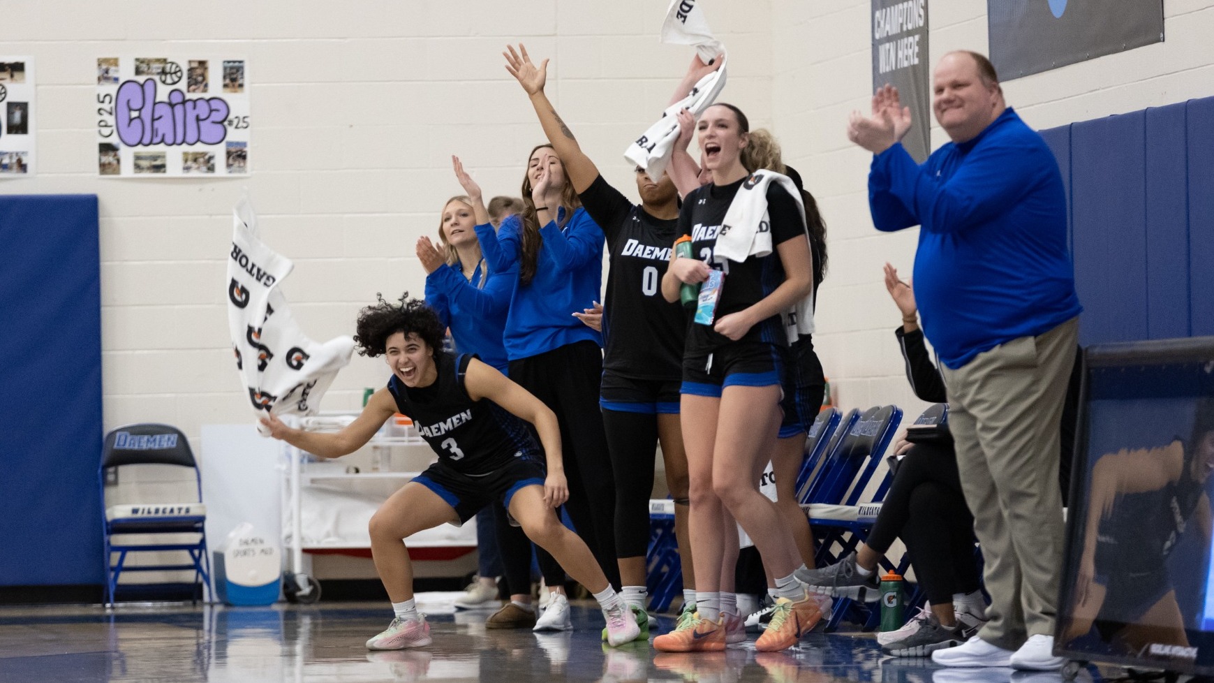 WBB Bench Celebration