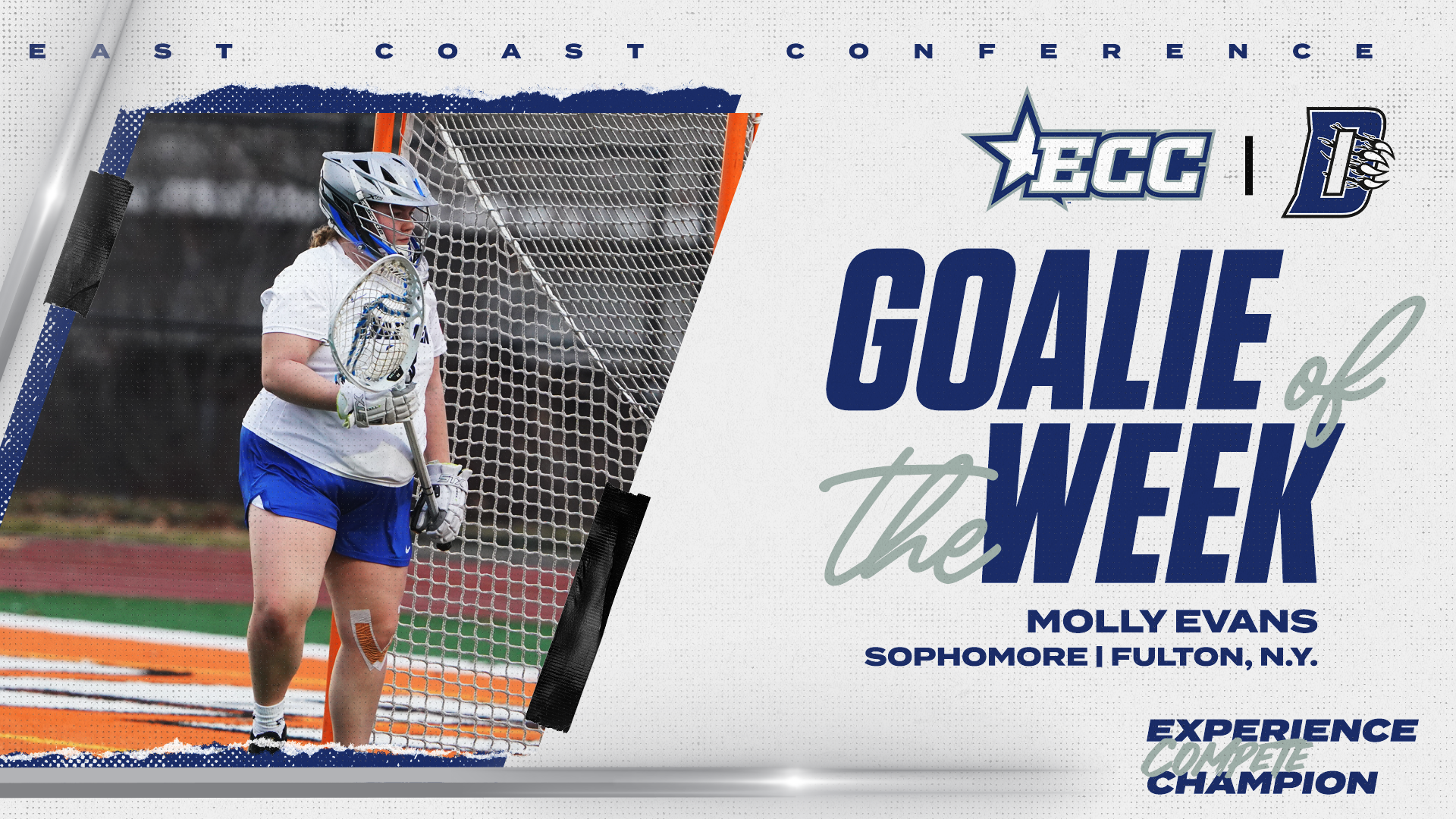 Molly Evans ECC goalie of the week
