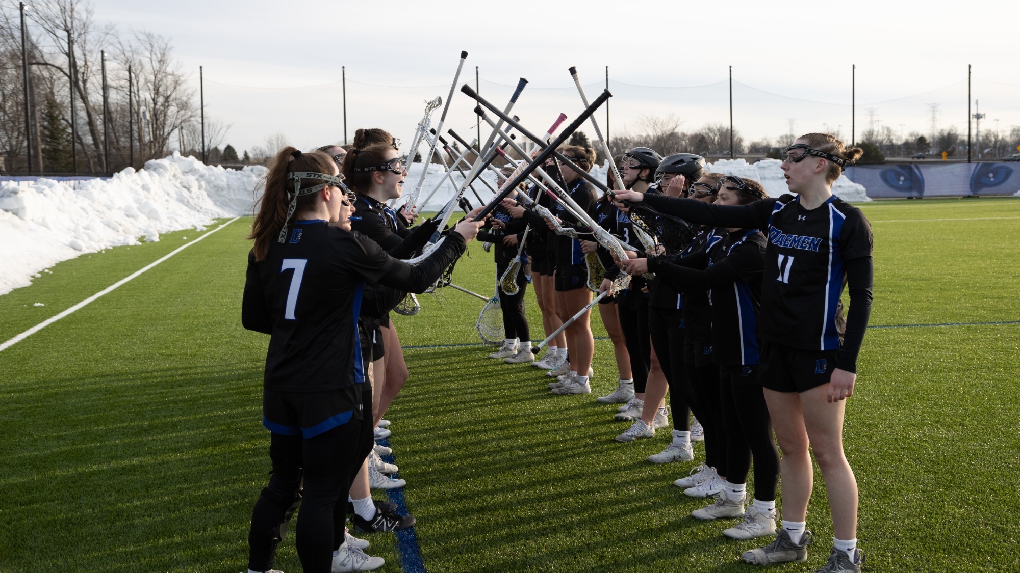 WLAX starting lineup tunnel
