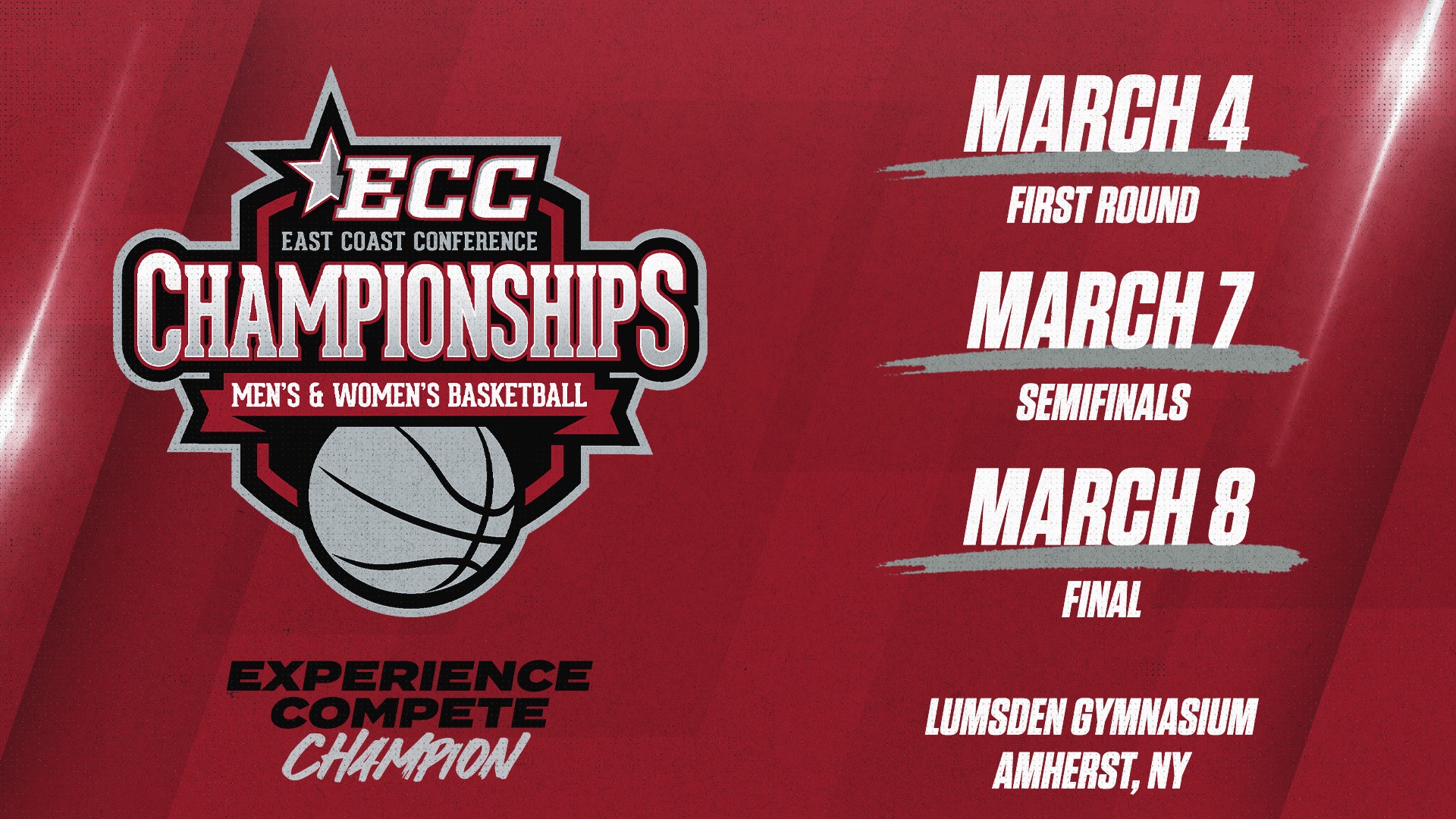 ECC Men's & Women's Basketball Championship - 2026 Banner Image