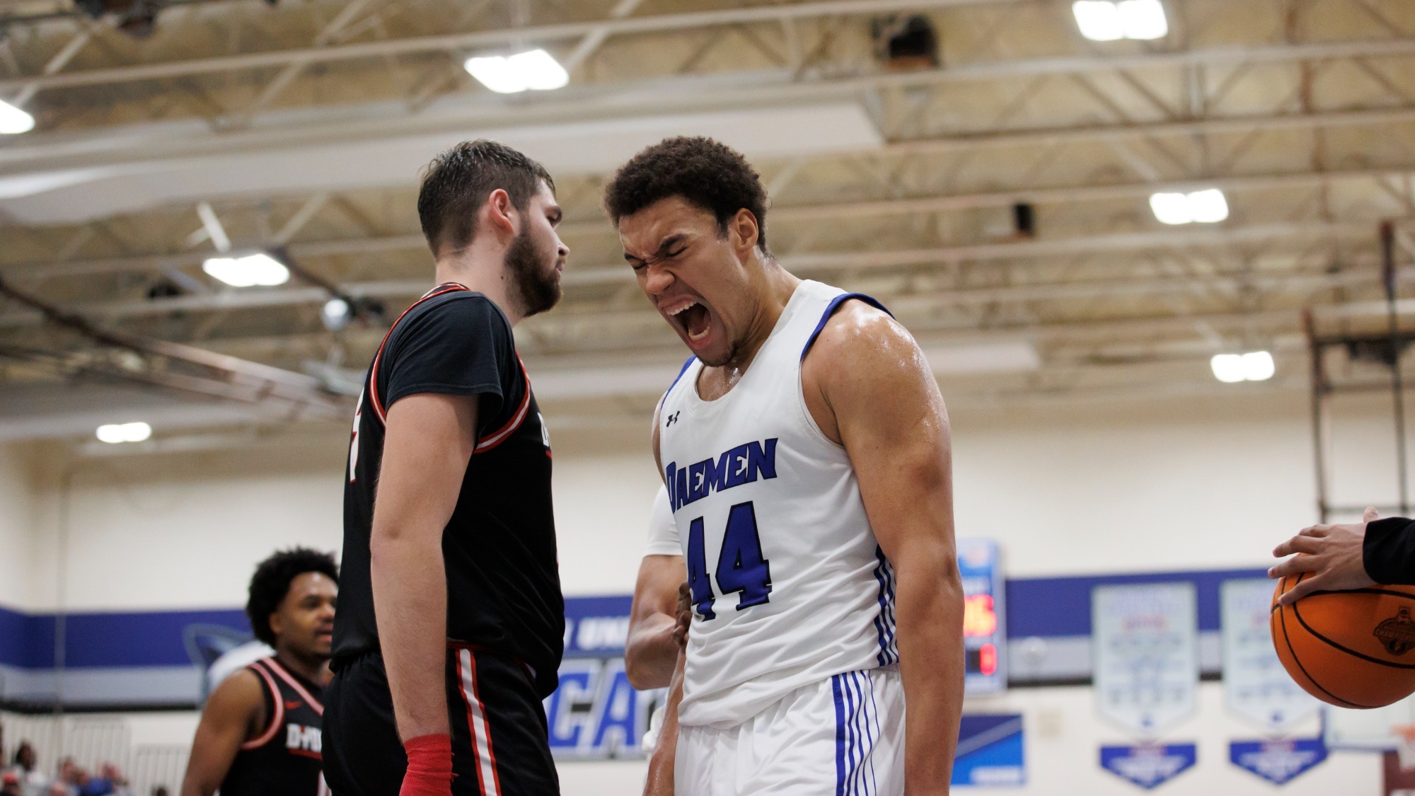 Ben Bill yells in celebration in ECC semifinals