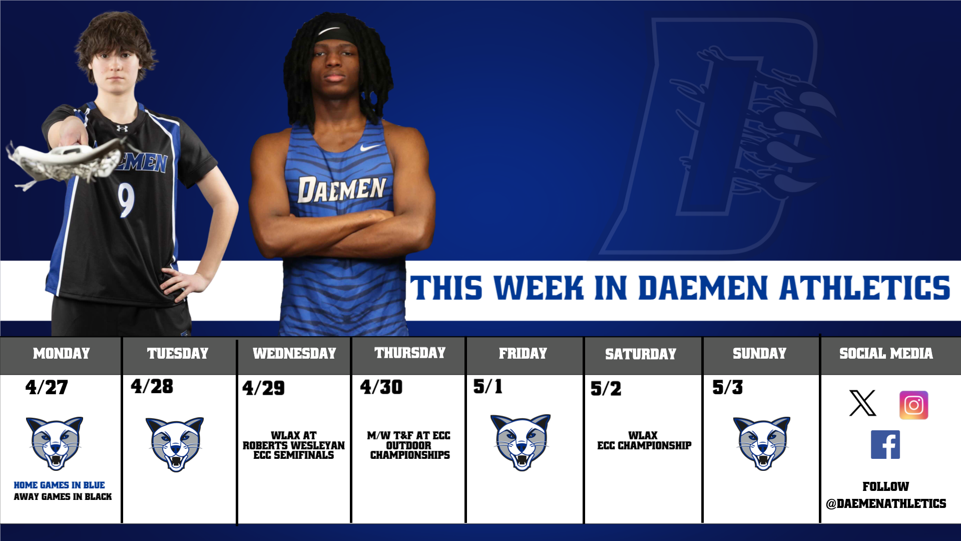 This Week in Daemen Athletics April 27-May 3