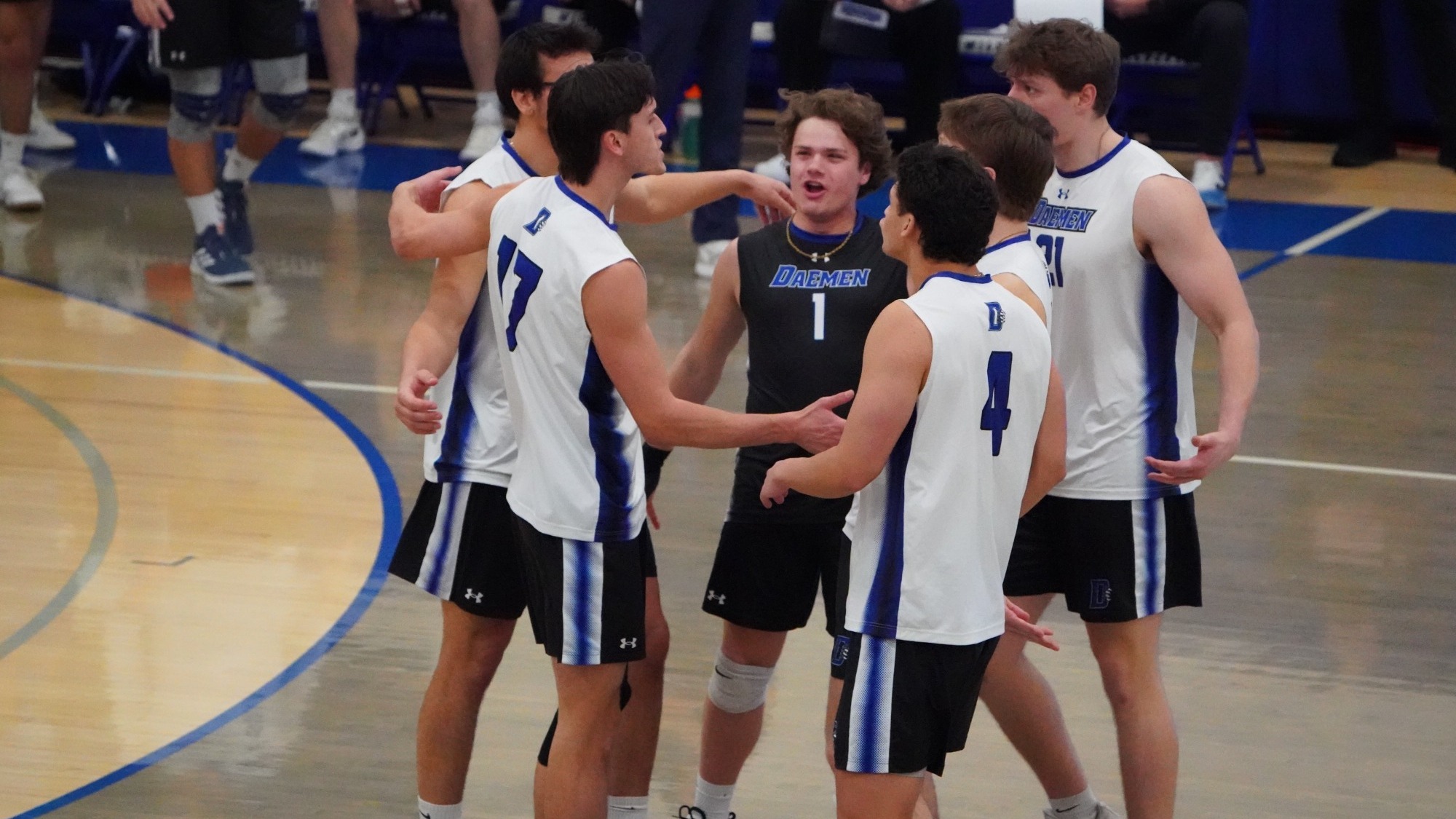 Men's Volleyball celebrates point