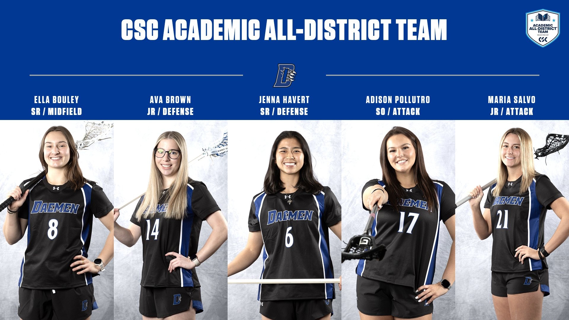 women's lacrosse csc academic all-district