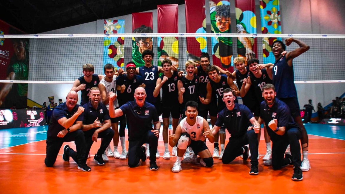 Sean Byron with Boys U19 USA National Team in 2025