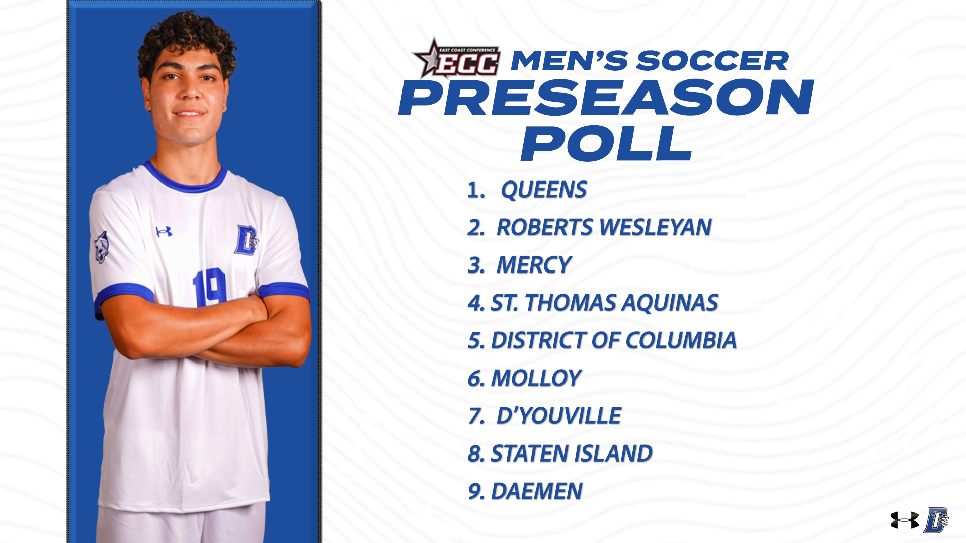 Men's Soccer 2026 ECC Preseason Poll Graphic