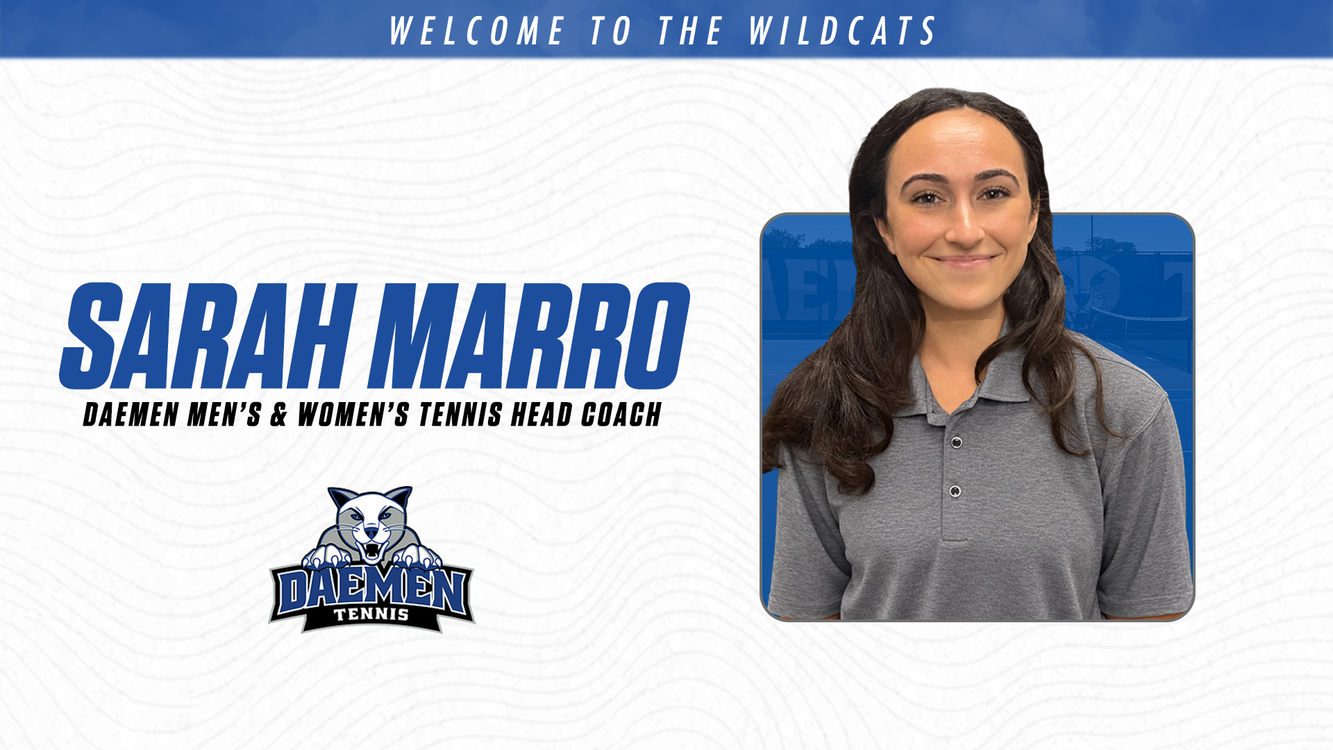 Welcome Sarah Marro, Daemen Tennis Head Coach