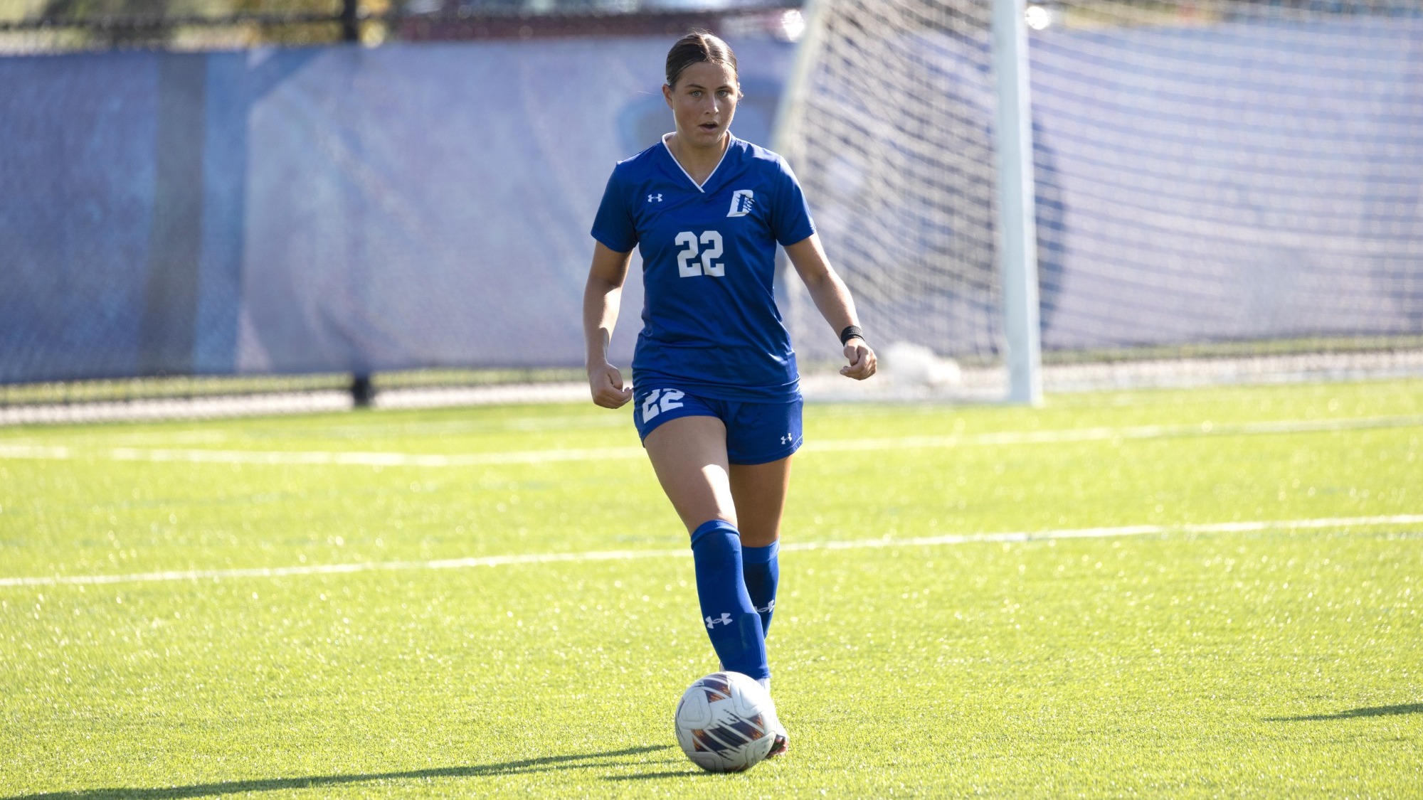 Casey Keller dribbles