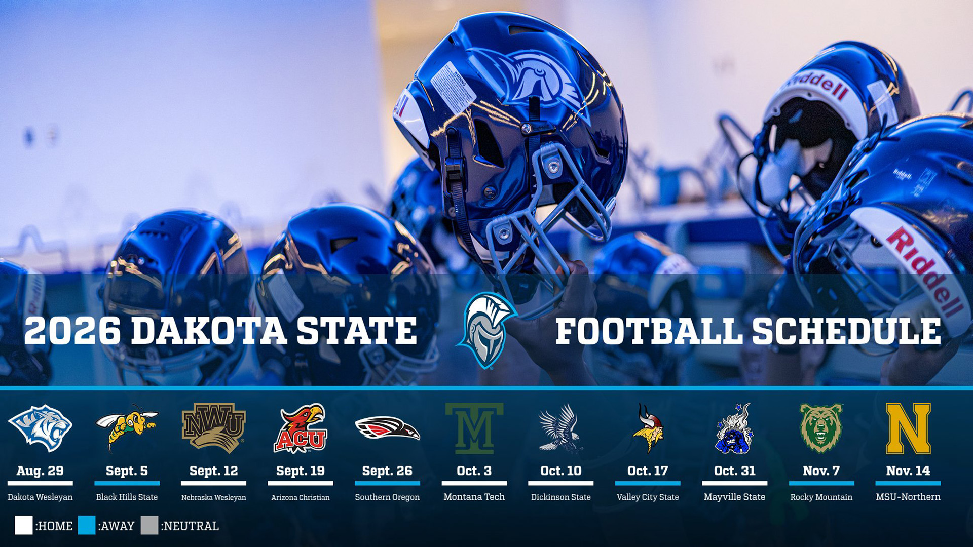 2026 DSU Football Schedule - 1/22/26