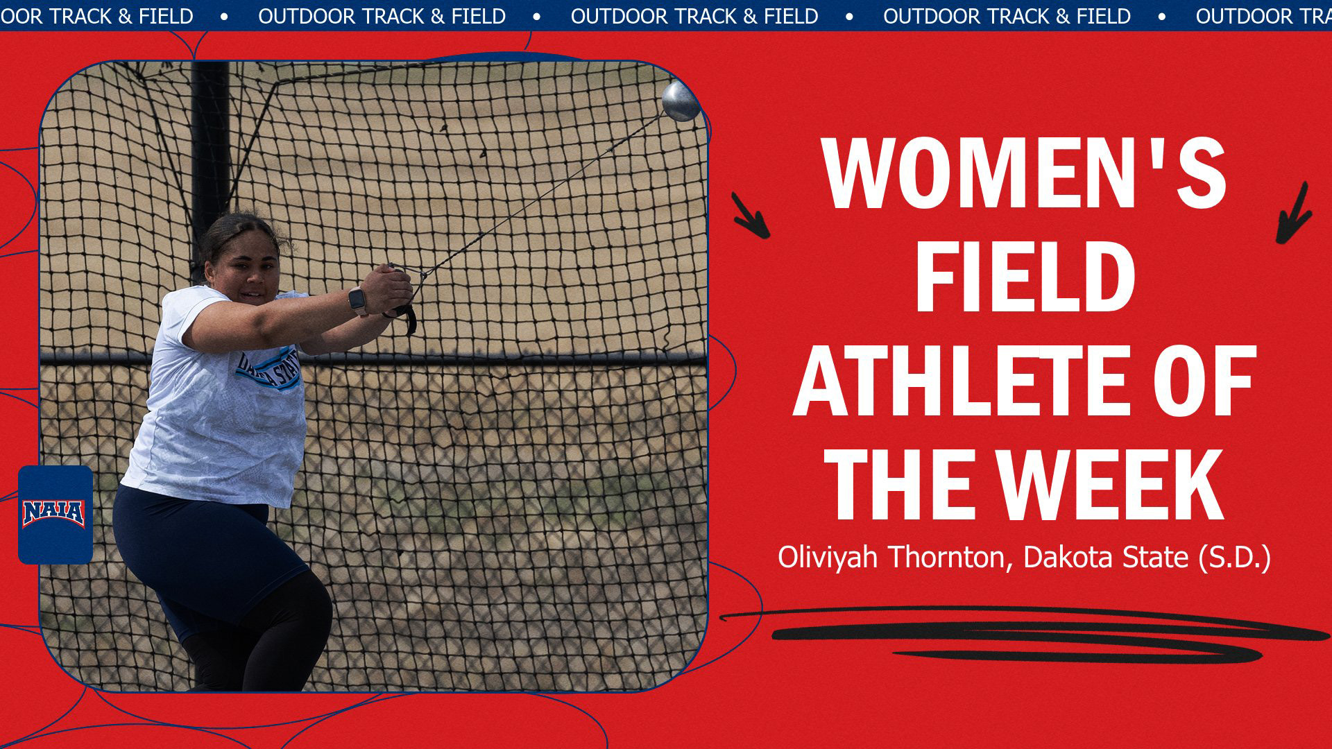 Oliviyah Thornton - Frontier & NAIA Women's Outdoor Field - 4/8/26