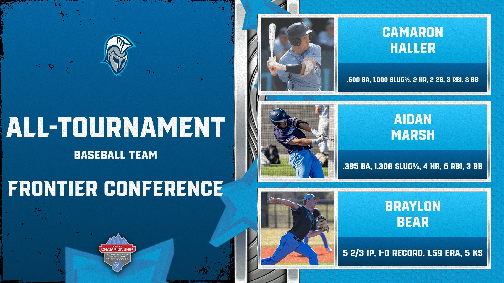 2026 Frontier Conference Baseball All-Tournament Team - 5/11/26