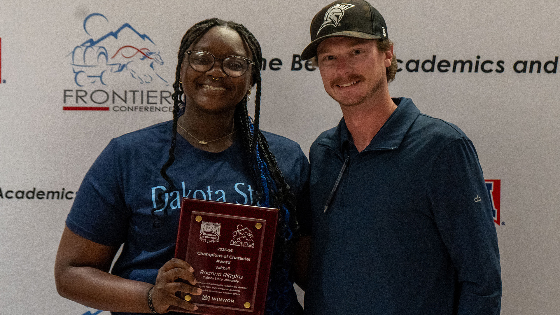 Roanna Riggins with head coach Hunter Lambdin - FC Champions of Character - 5/13/26