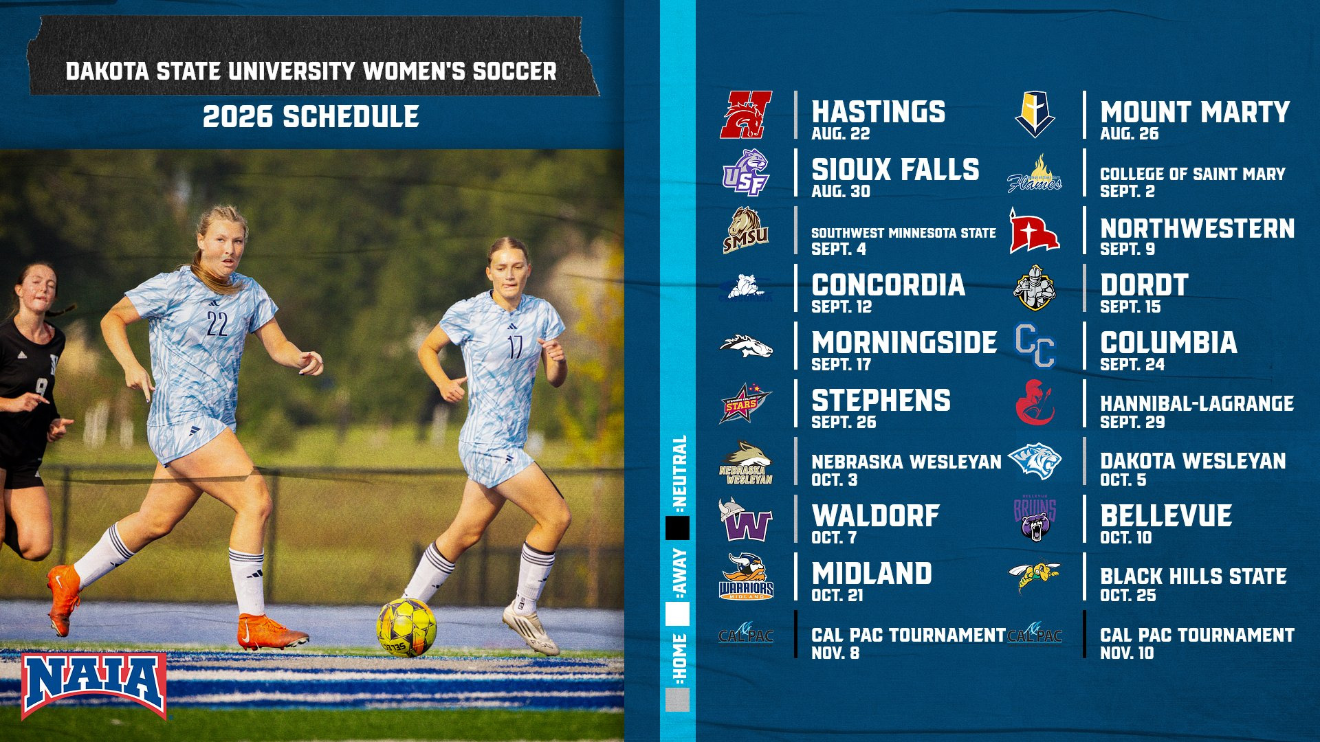 2026 Dakota State Women's Soccer Schedule - 6/8/26