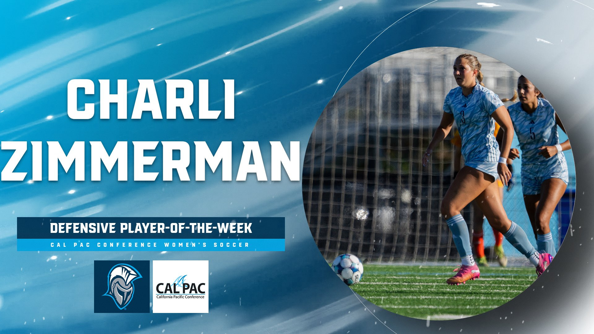 Charli Zimmerman - 9/21/26 - Women's Soccer Defensive Player of the Week