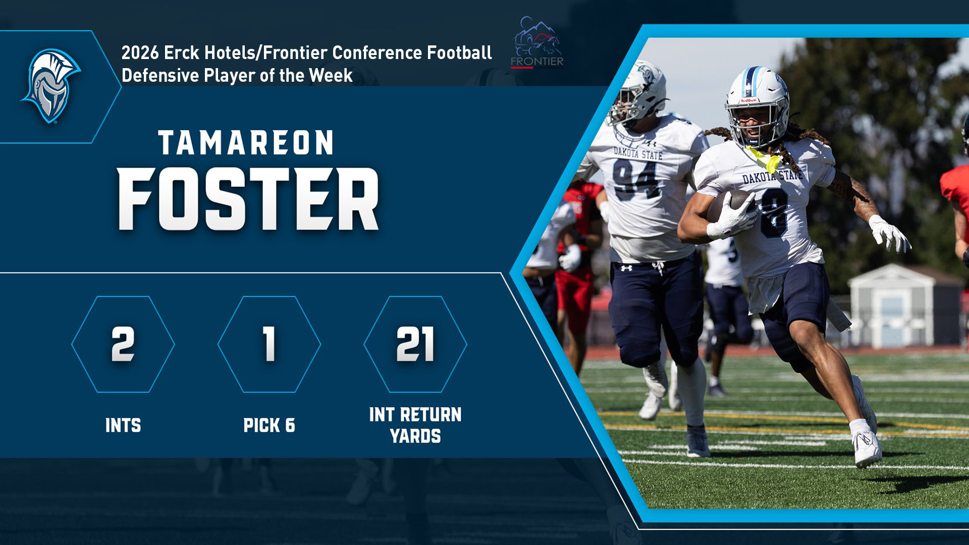 T. Foster - Defenisve Player of the Week - 9/28/26