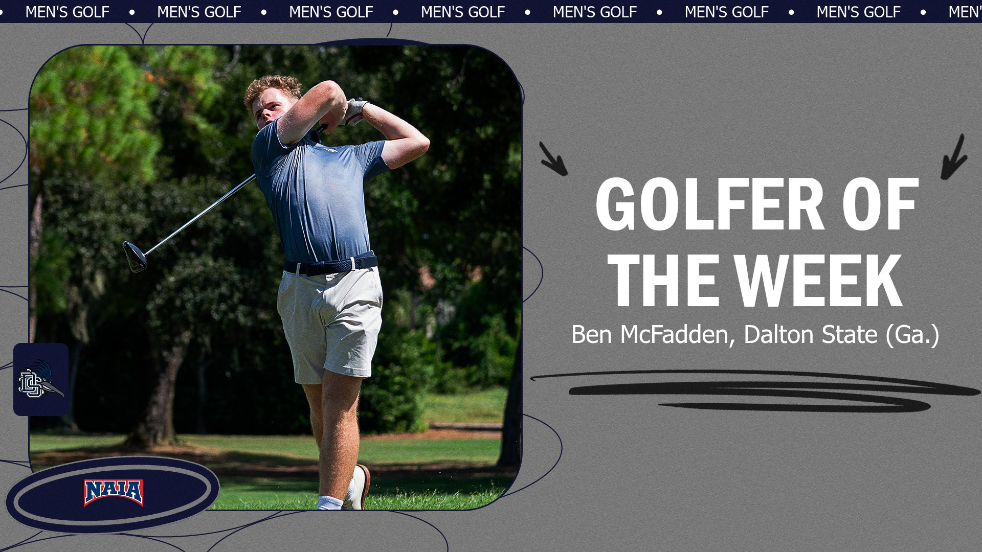 Men's Golf-Ben McFadden National POW 10/15/25